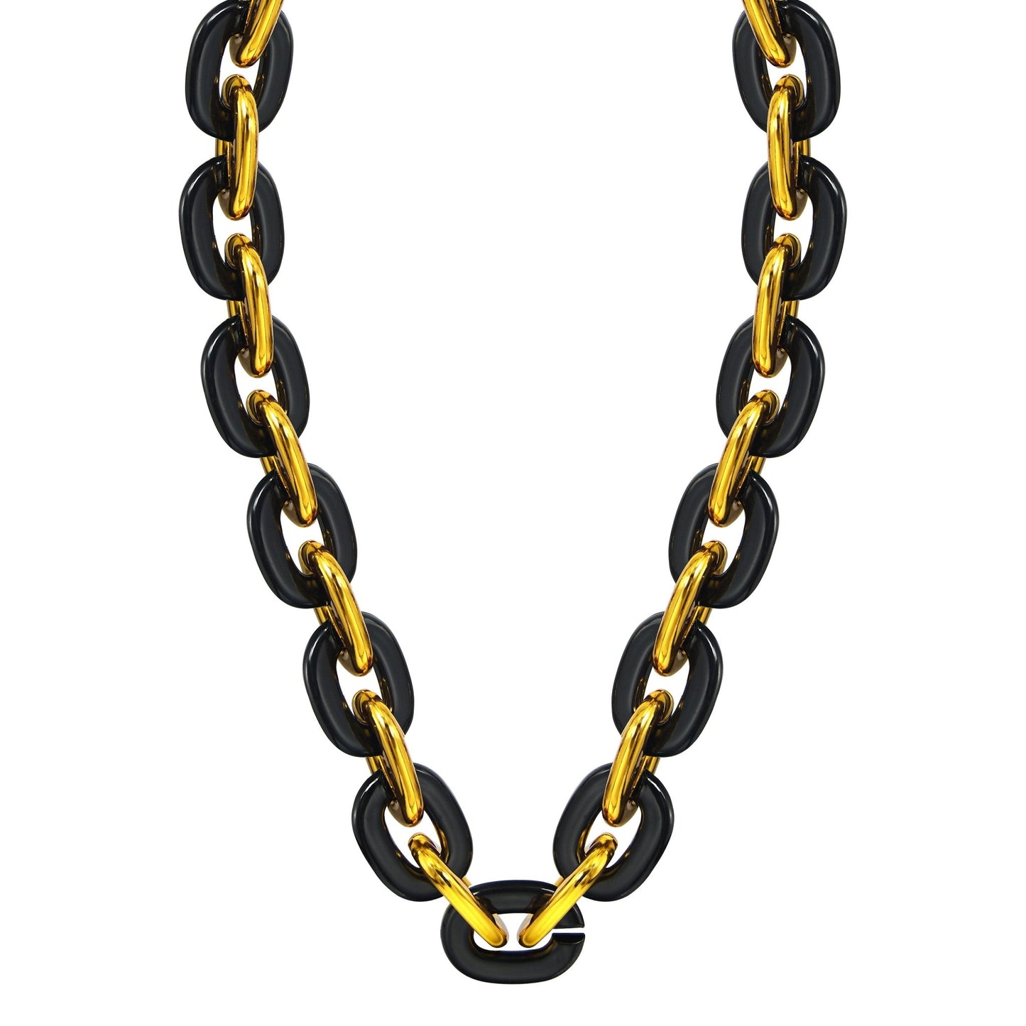 Jumbo Fan Chain Necklace - Gamedays Gear - Black / Gold