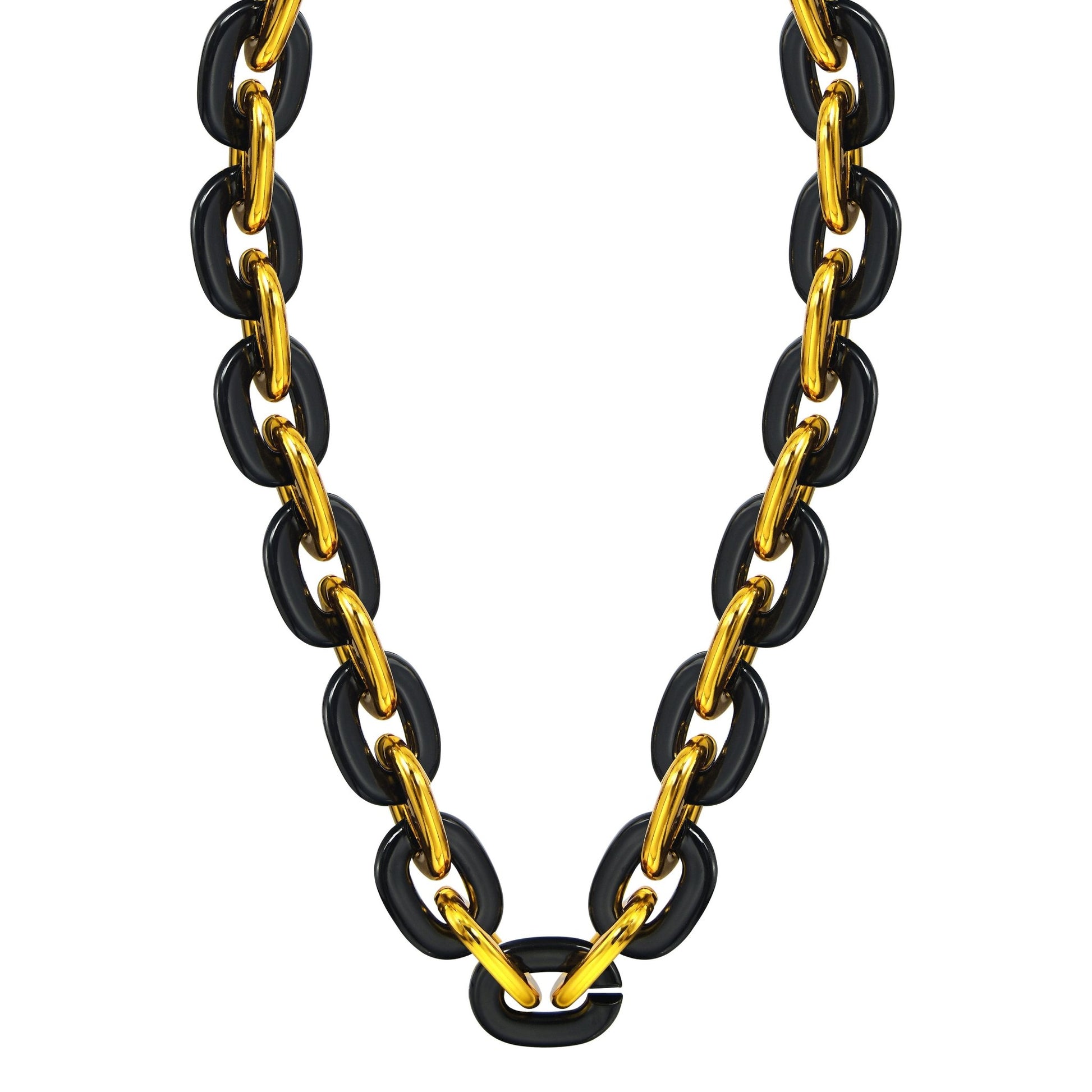 Jumbo Fan Chain Necklace - Gamedays Gear - Black / Gold