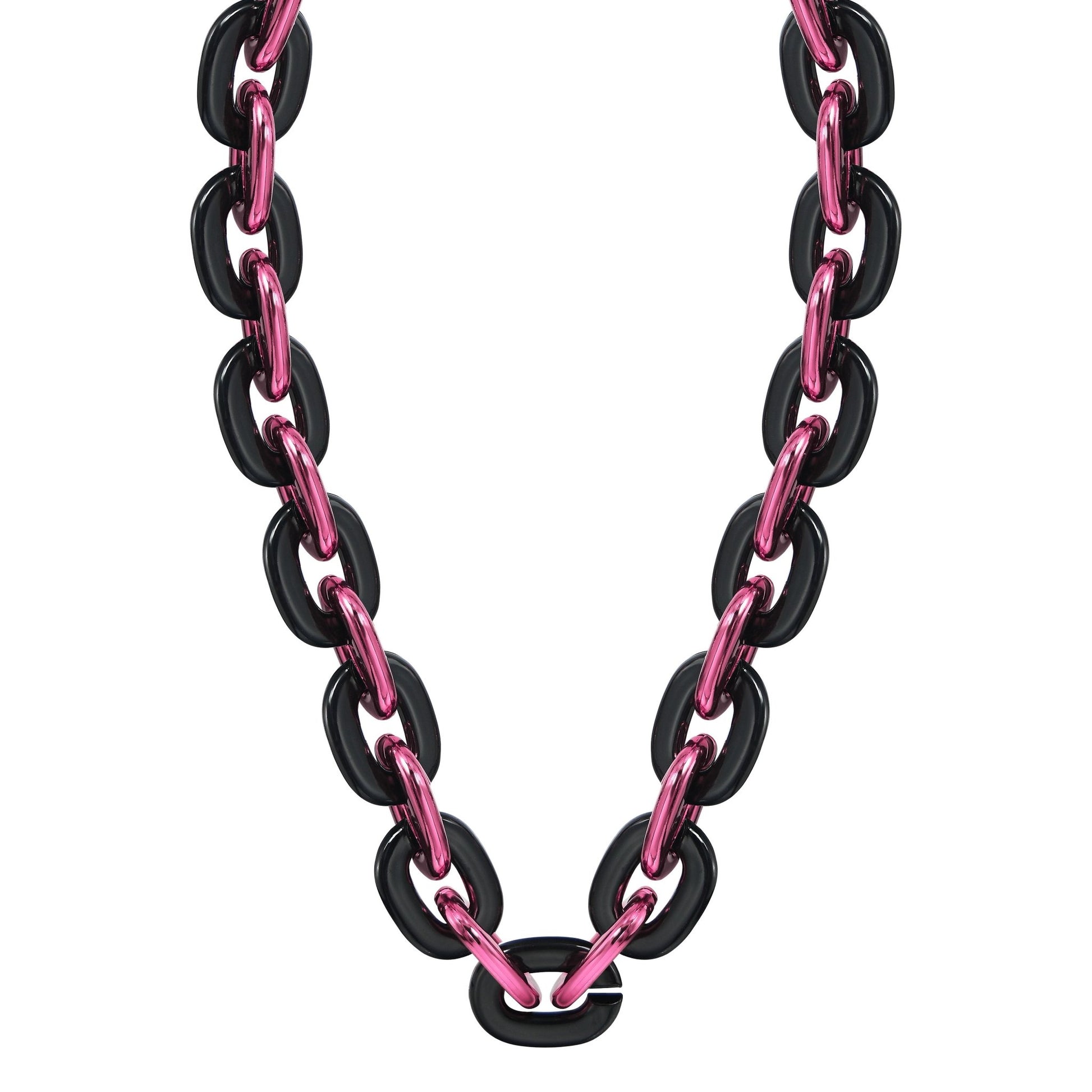 Jumbo Fan Chain Necklace - Gamedays Gear - Black / Burgundy