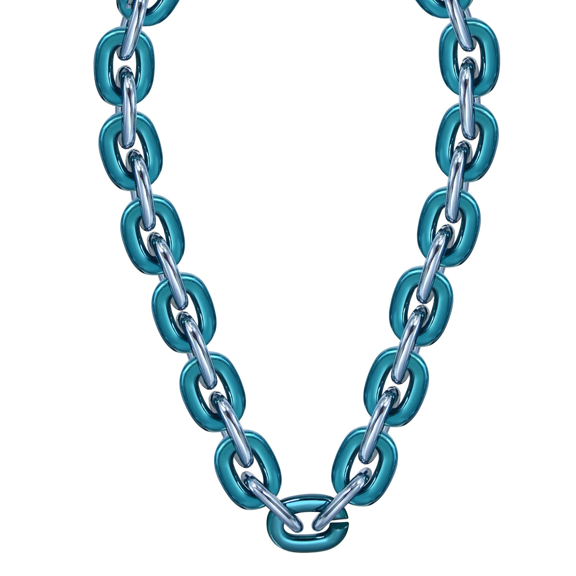 Jumbo Fan Chain Necklace - Gamedays Gear - Navy / Light Blue