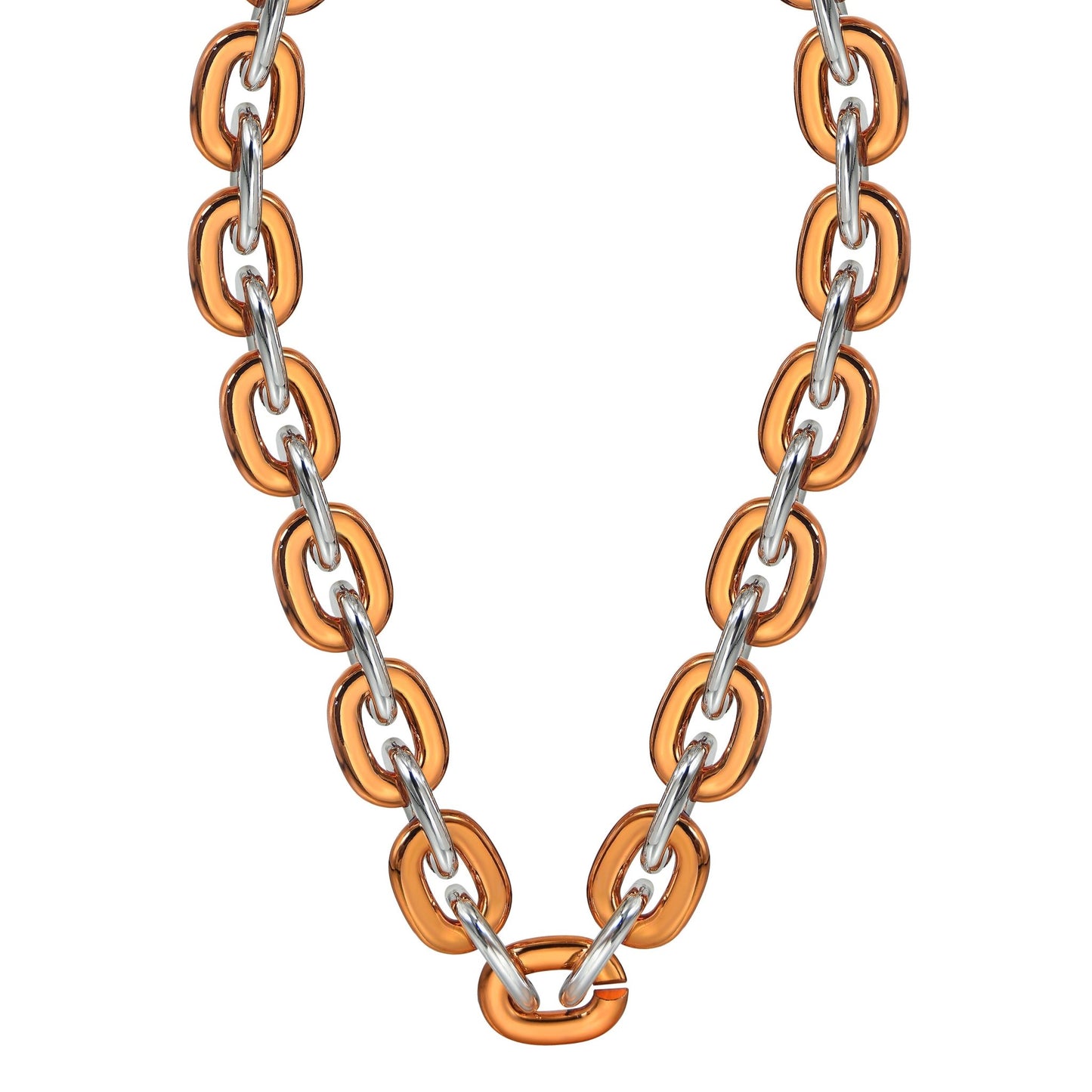 Jumbo Fan Chain Necklace - Gamedays Gear - Orange / Silver