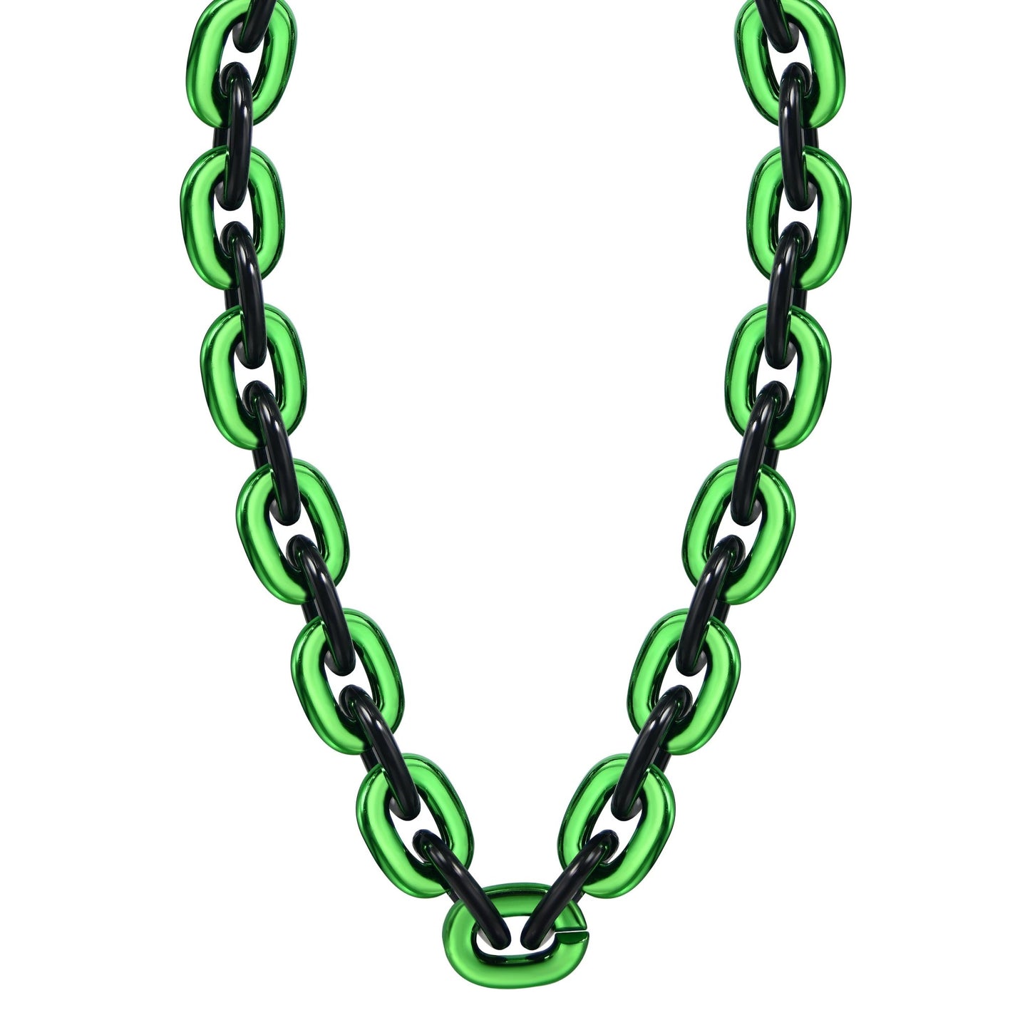 Jumbo Fan Chain Necklace - Gamedays Gear - Green / Black