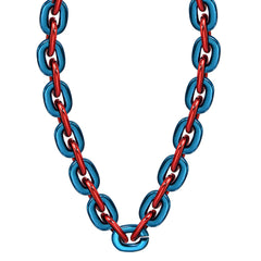 Navy / Red Jumbo Fan Chain Necklace