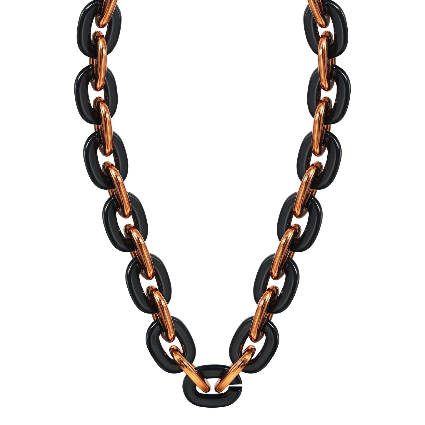 Jumbo Fan Chain Necklace - Gamedays Gear - Black / Orange