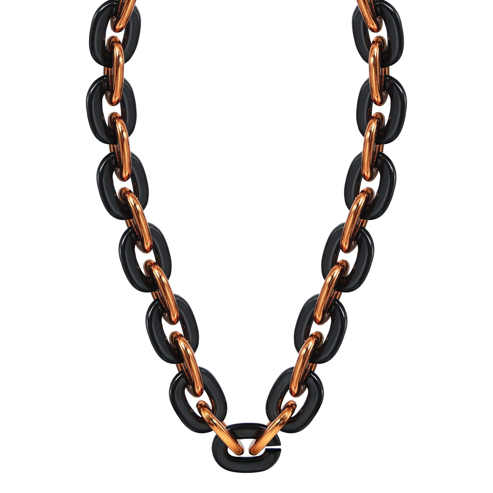 Jumbo Fan Chain Necklace - Gamedays Gear - Black / Orange