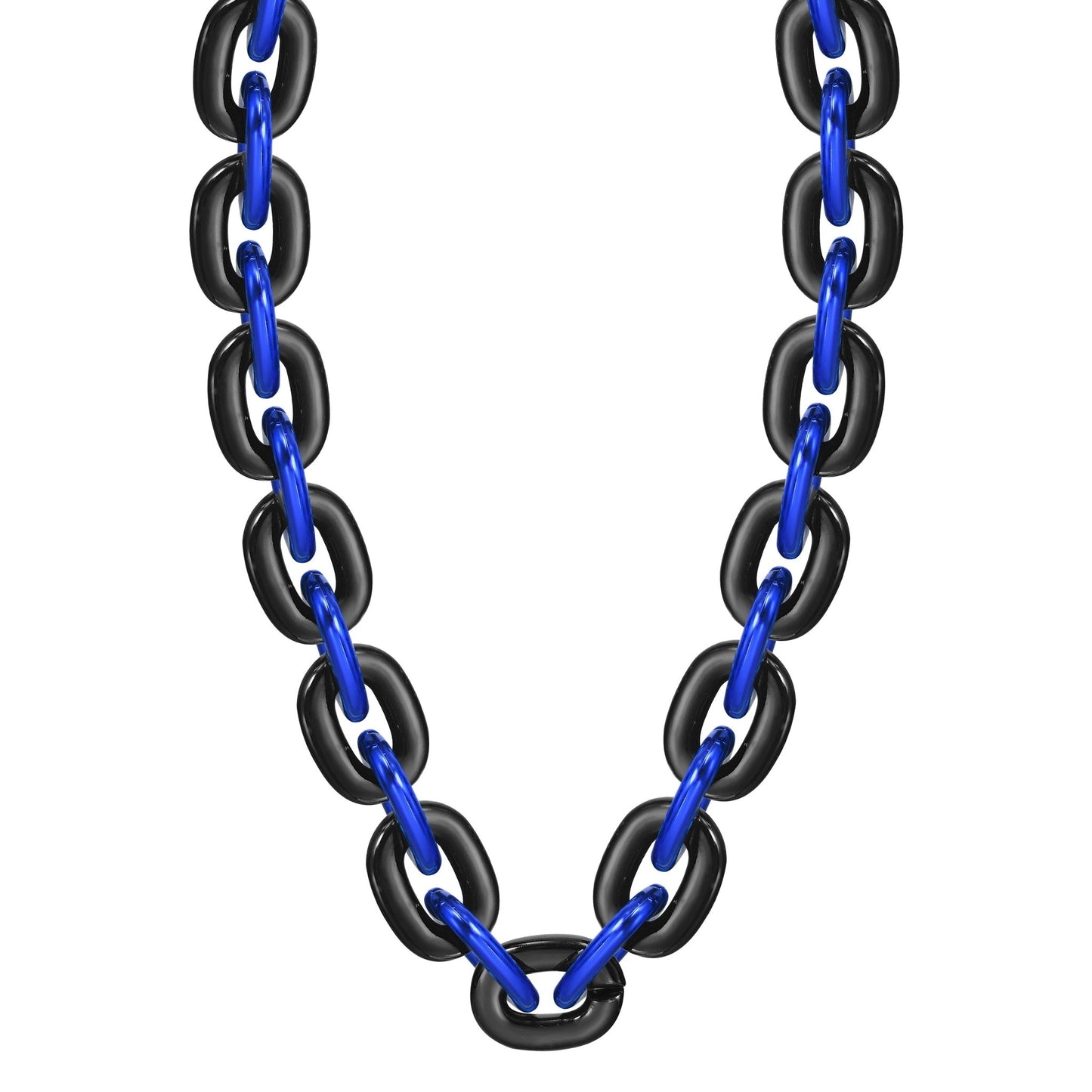 Jumbo Fan Chain Necklace - Gamedays Gear - Black / Royal Blue