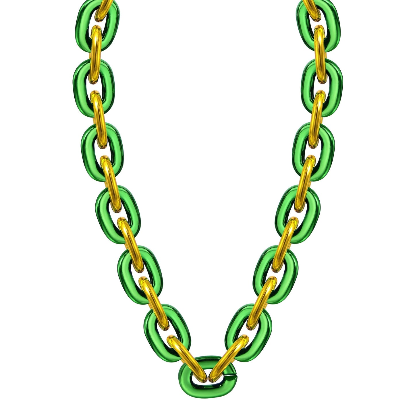 Jumbo Fan Chain Necklace - Gamedays Gear - Green / Gold
