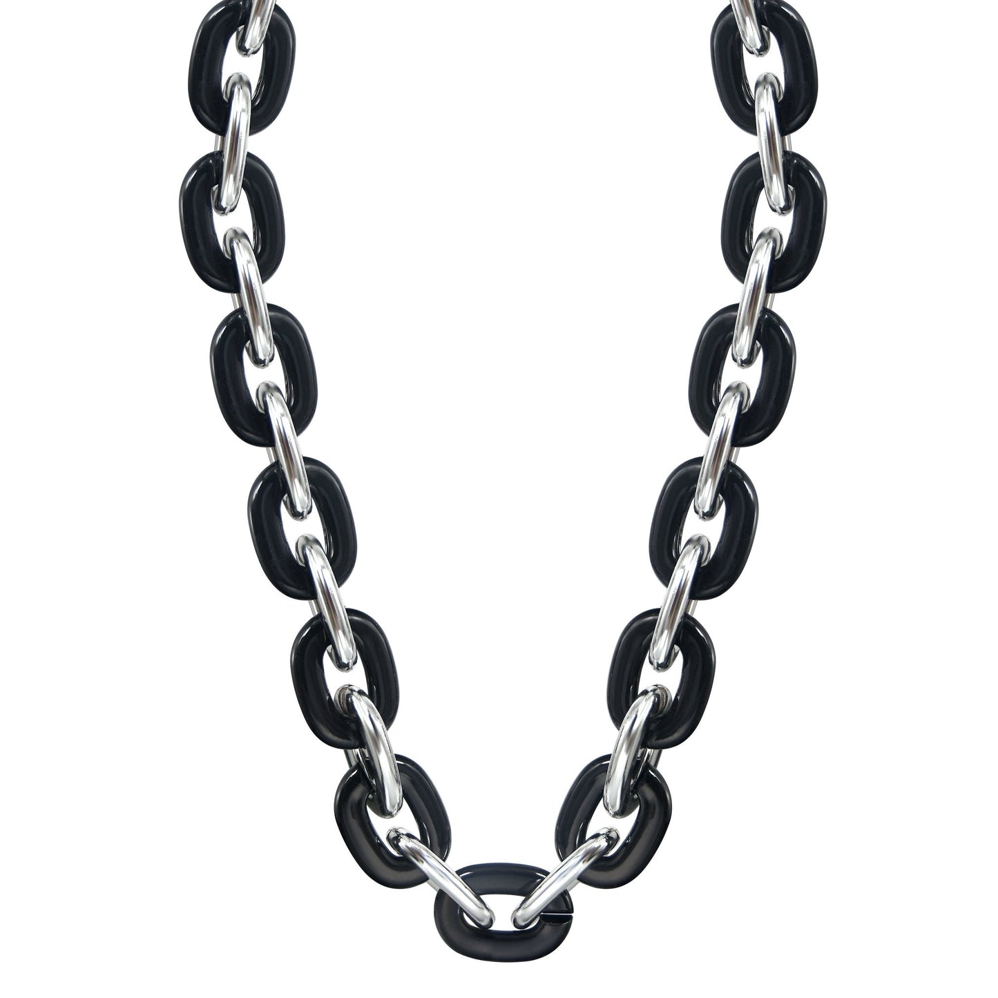 Jumbo Fan Chain Necklace - Gamedays Gear - Black / Silver