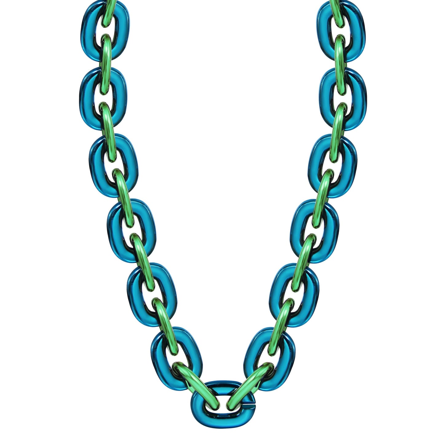 Jumbo Fan Chain Necklace - Gamedays Gear - Navy / Green