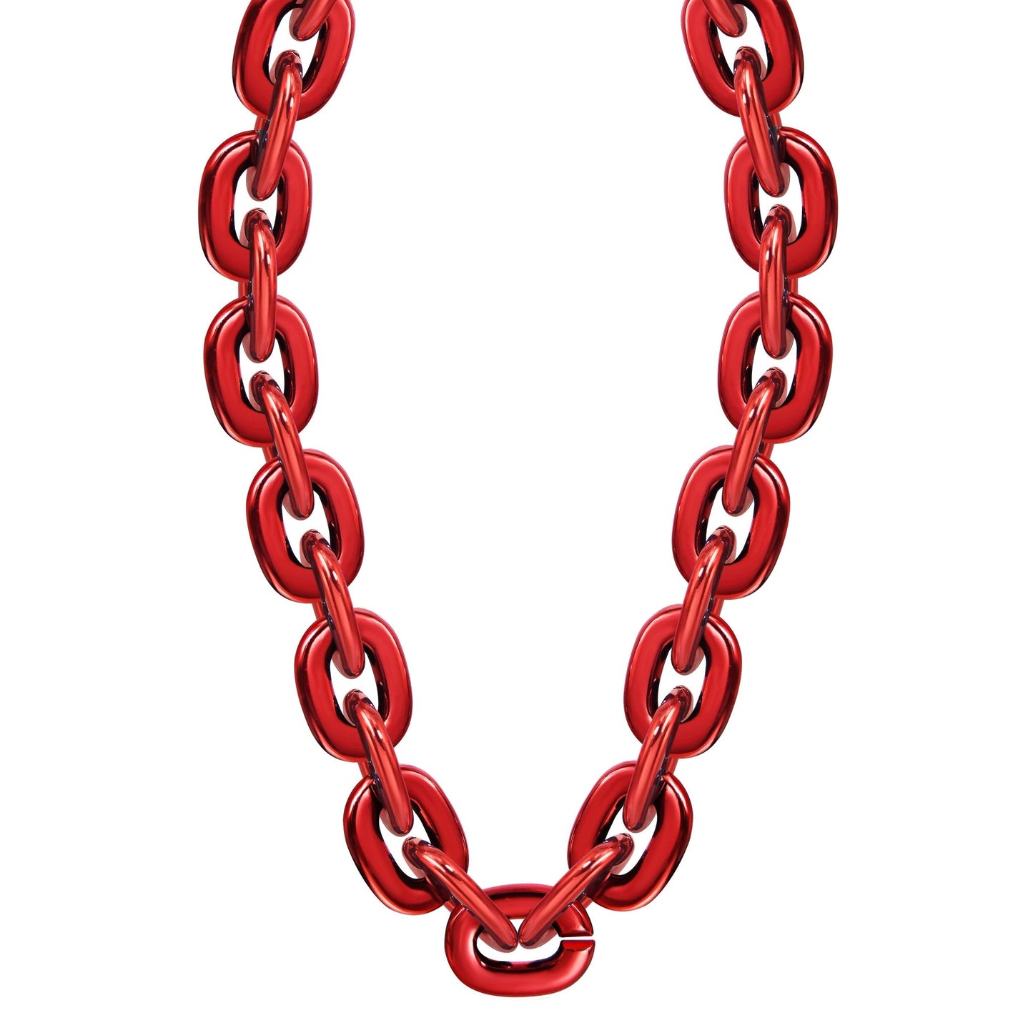 Jumbo Fan Chain Necklace - Gamedays Gear - Red