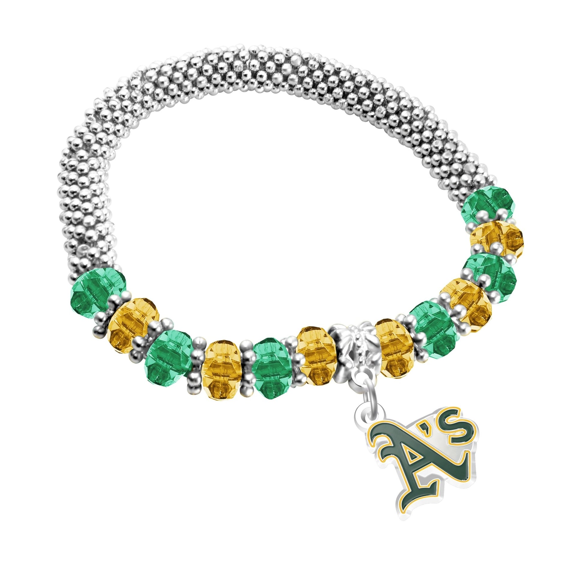 MLB 2-Tone Bangle Bracelet - Gamedays Gear - Oakland Athletics