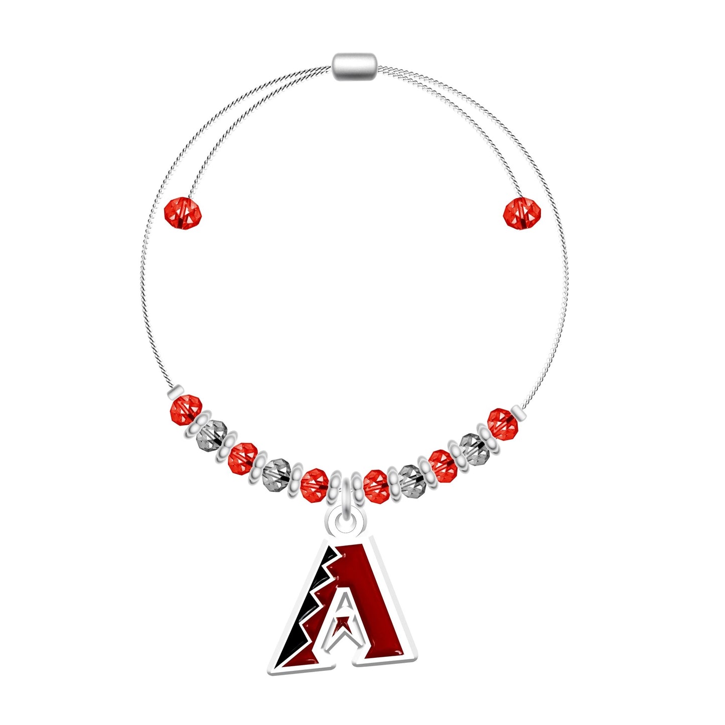 MLB 2-Tone Bead Adjustable Bracelet - Gamedays Gear - Arizona Diamondbacks