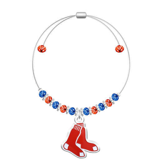 MLB 2-Tone Bead Adjustable Bracelet - Gamedays Gear - Los Angeles Dodgers