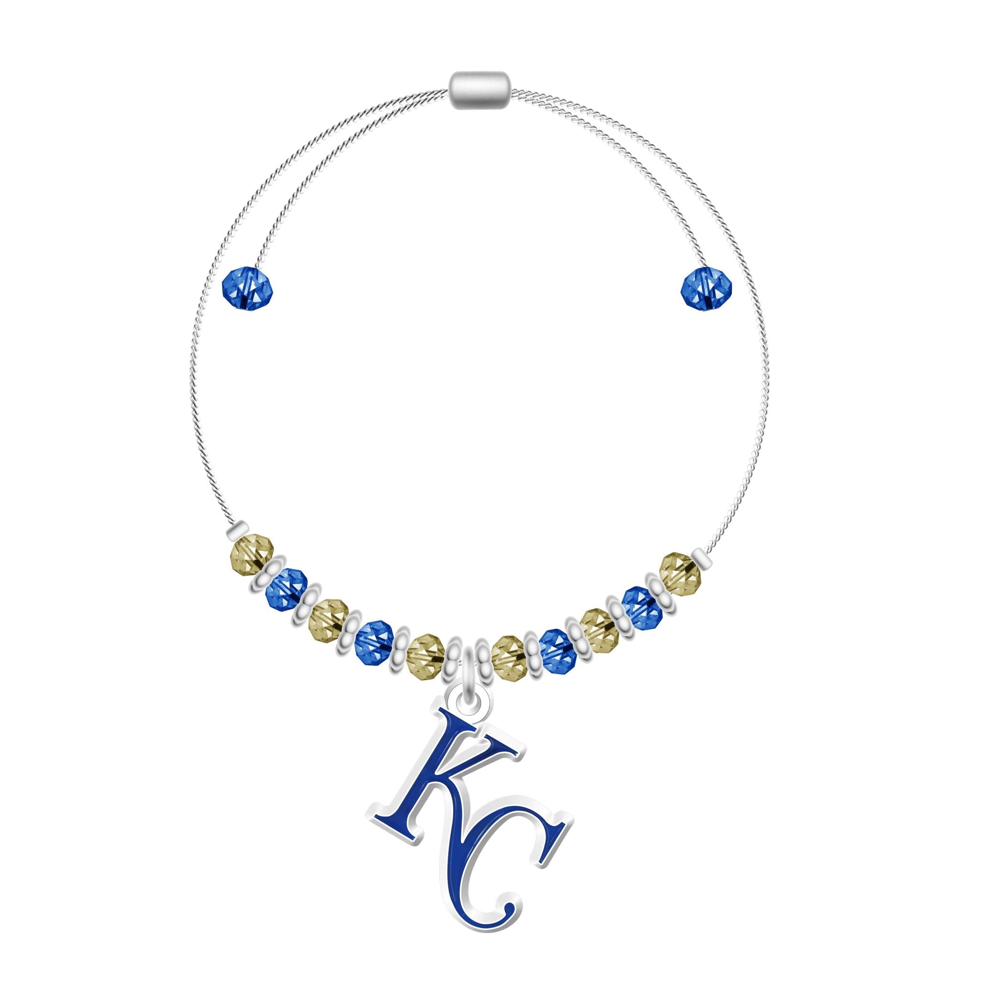 MLB 2-Tone Bead Adjustable Bracelet - Gamedays Gear - Kansas City Royals