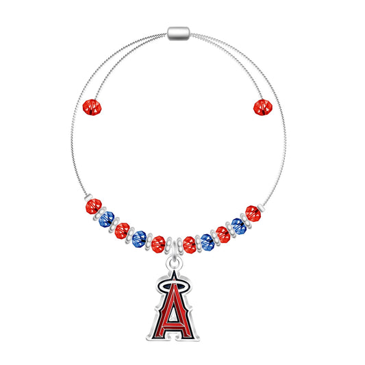 MLB 2-Tone Bead Adjustable Bracelet - Gamedays Gear - Los Angeles Dodgers