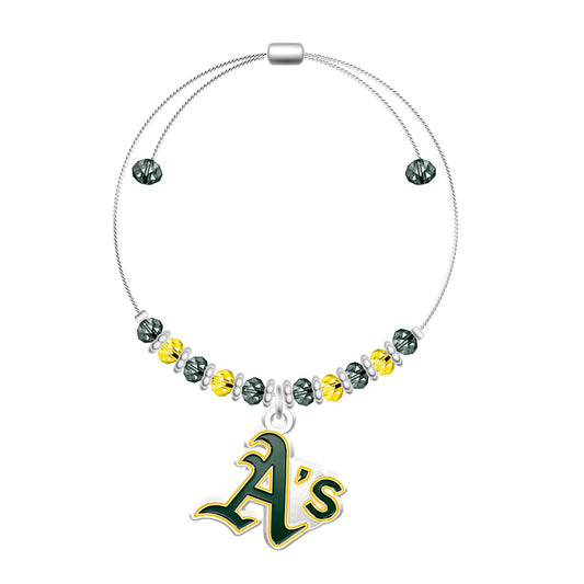 MLB 2-Tone Bead Adjustable Bracelet - Gamedays Gear - Los Angeles Dodgers