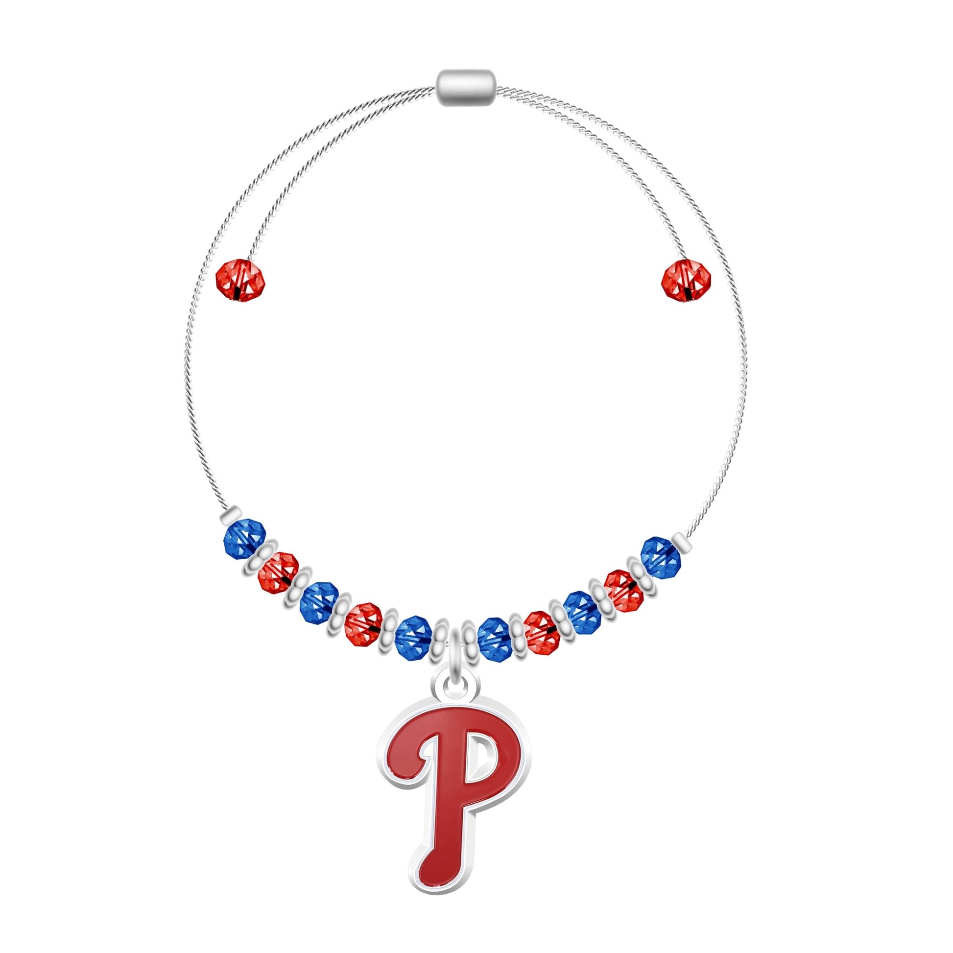 MLB 2-Tone Bead Adjustable Bracelet - Gamedays Gear - Philadelphia Phillies