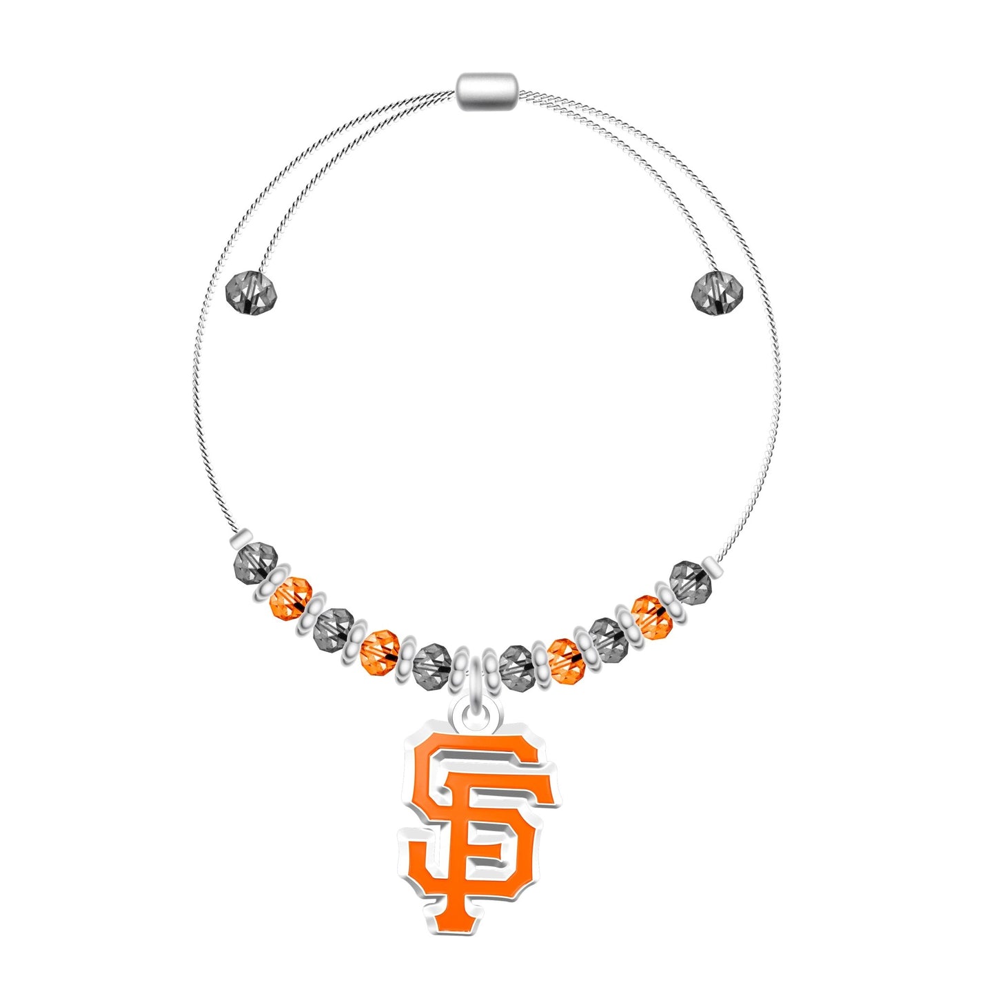 MLB 2-Tone Bead Adjustable Bracelet - Gamedays Gear - San Francisco Giants