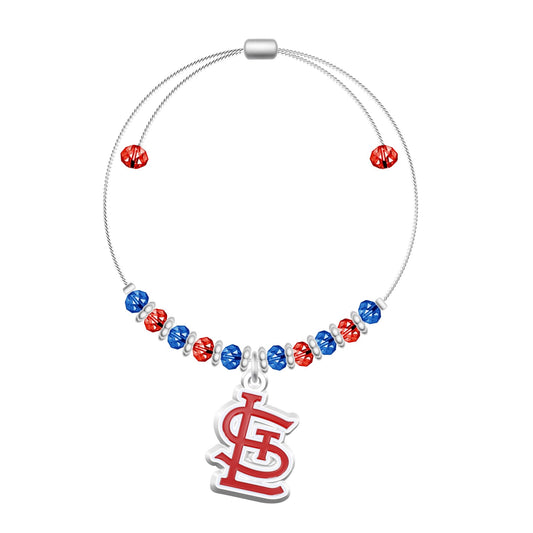 MLB 2-Tone Bead Adjustable Bracelet - Gamedays Gear - Los Angeles Dodgers