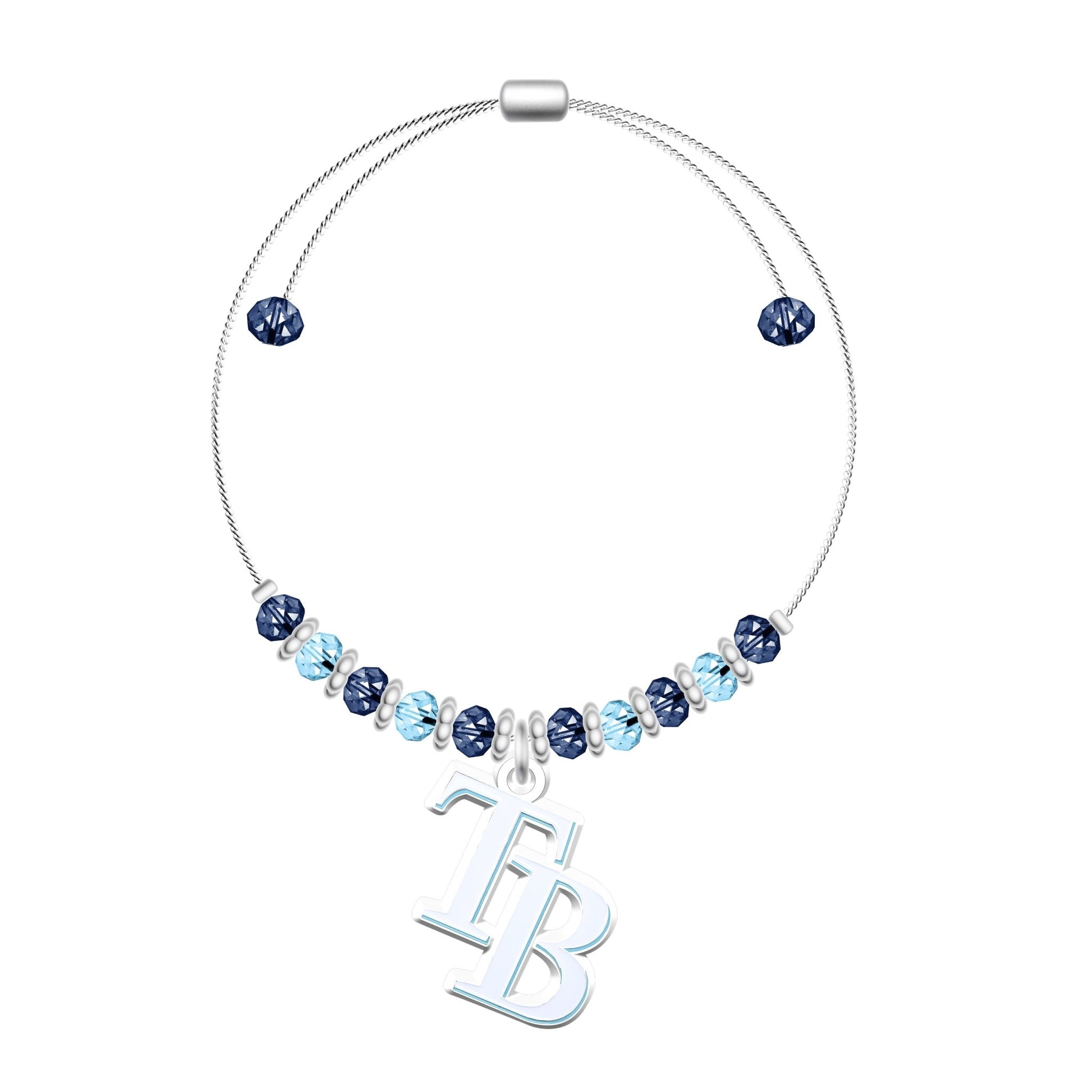 MLB 2-Tone Bead Adjustable Bracelet - Gamedays Gear - Tampa Bay Rays