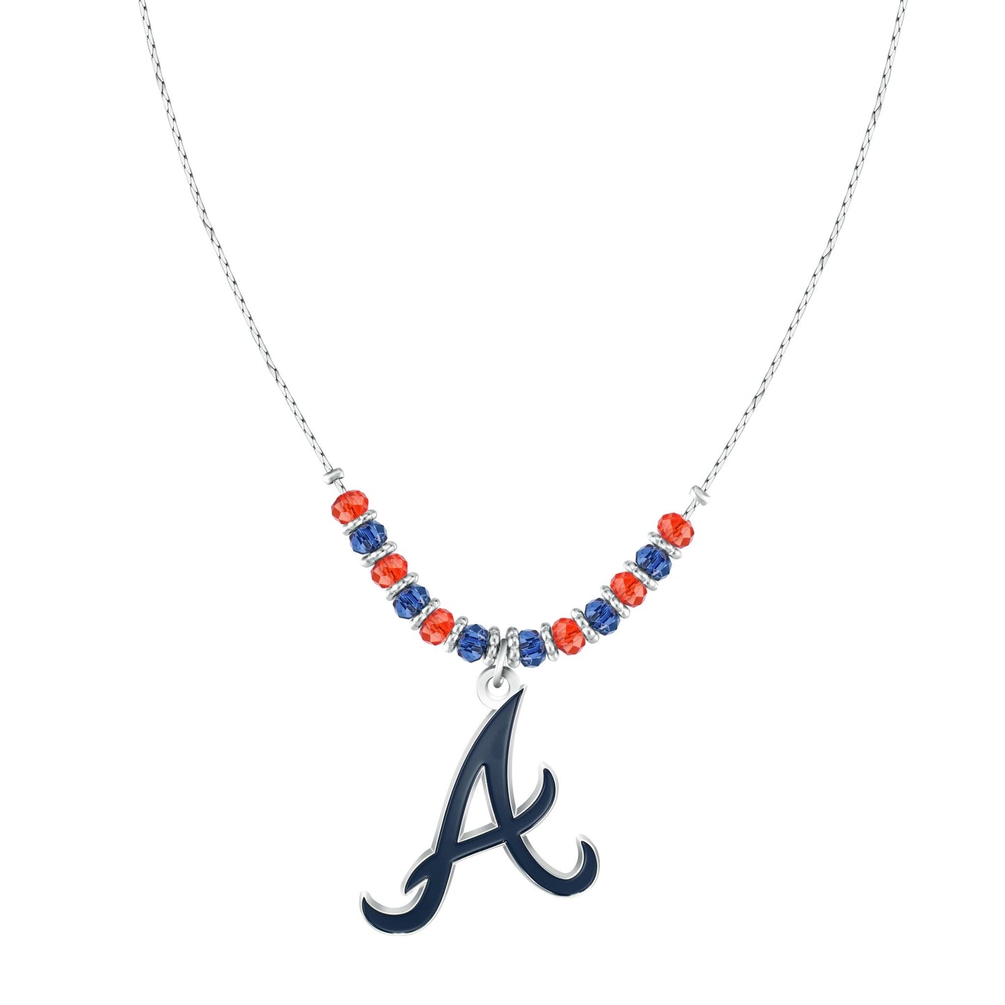 MLB Beaded Cobra Chain Necklace - Gamedays Gear - Atlanta Braves