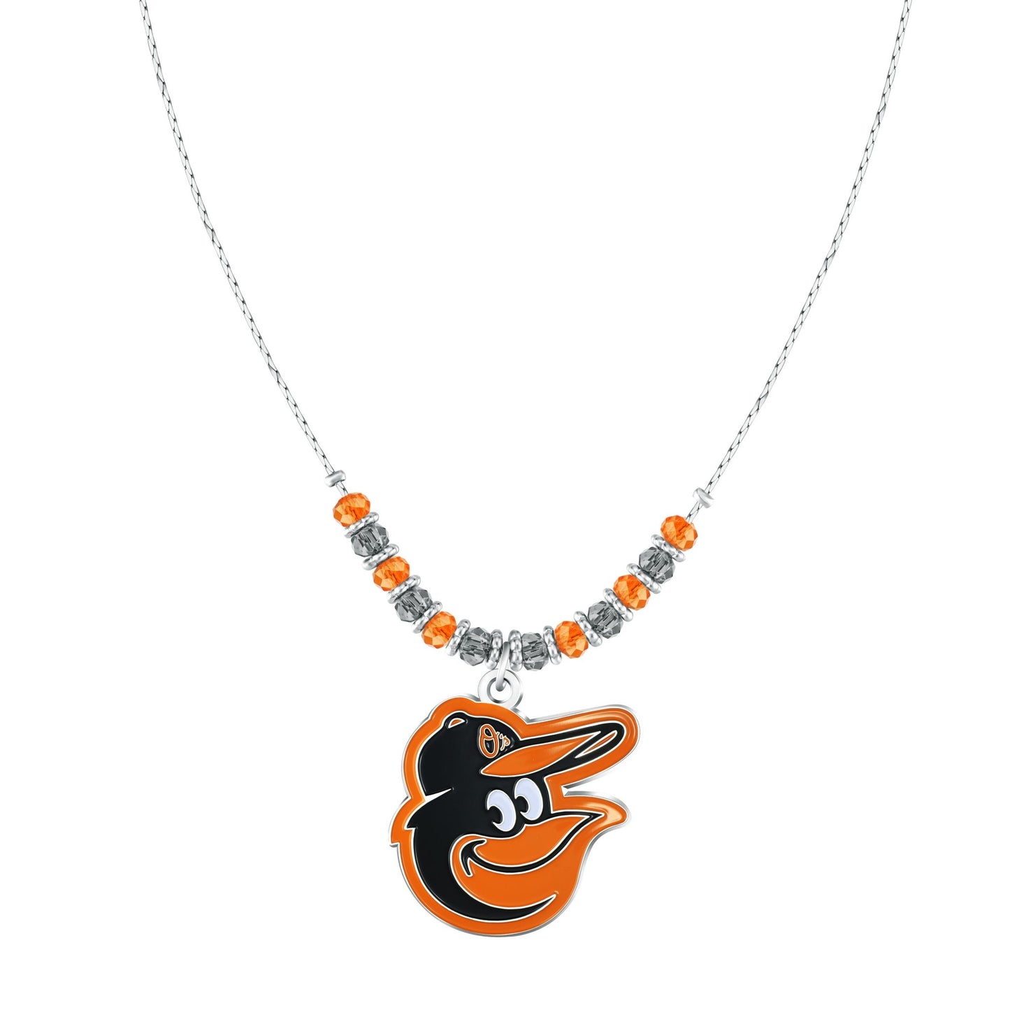 MLB Beaded Cobra Chain Necklace - Gamedays Gear - Baltimore Orioles