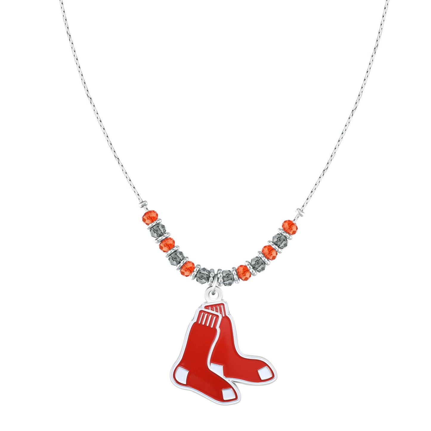 MLB Beaded Cobra Chain Necklace - Gamedays Gear - Boston Red Sox