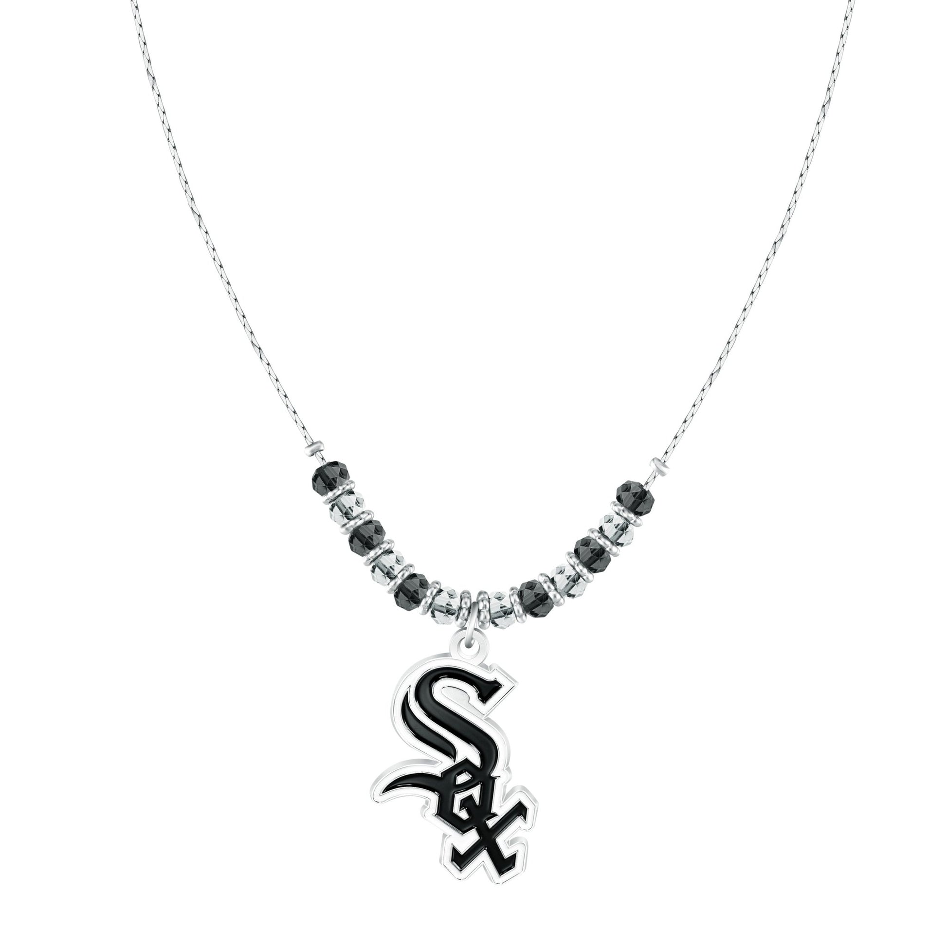 MLB Beaded Cobra Chain Necklace - Gamedays Gear - Chicago White Sox