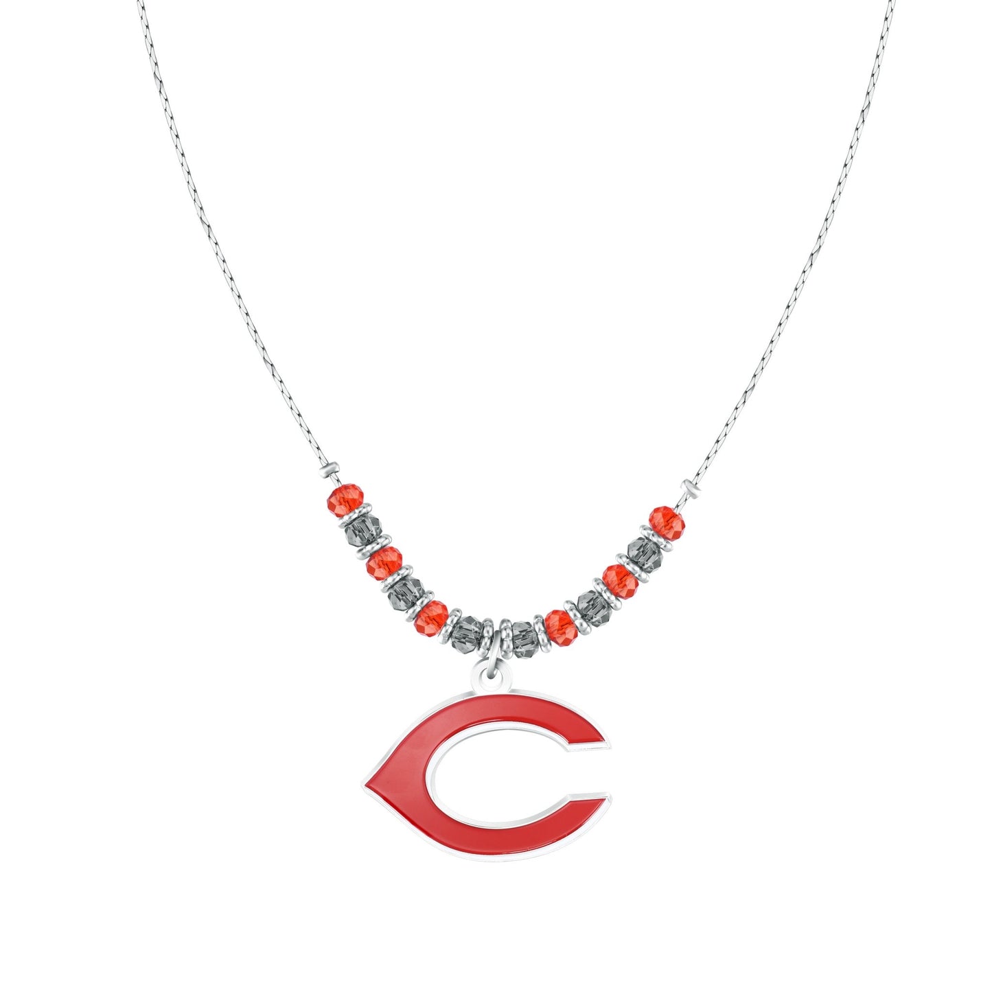 MLB Beaded Cobra Chain Necklace - Gamedays Gear - Cincinnati Reds