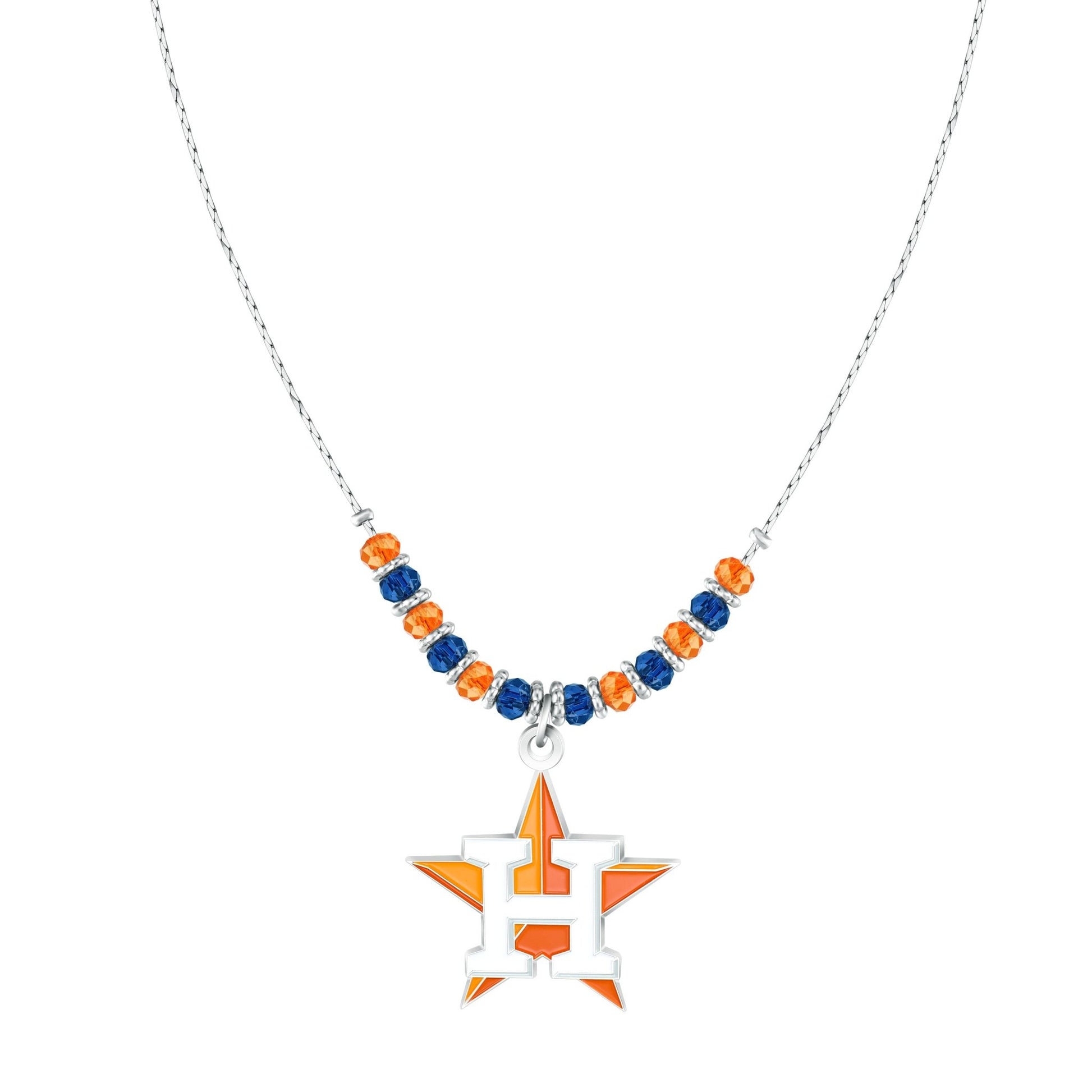 MLB Beaded Cobra Chain Necklace - Gamedays Gear - Houston Astros