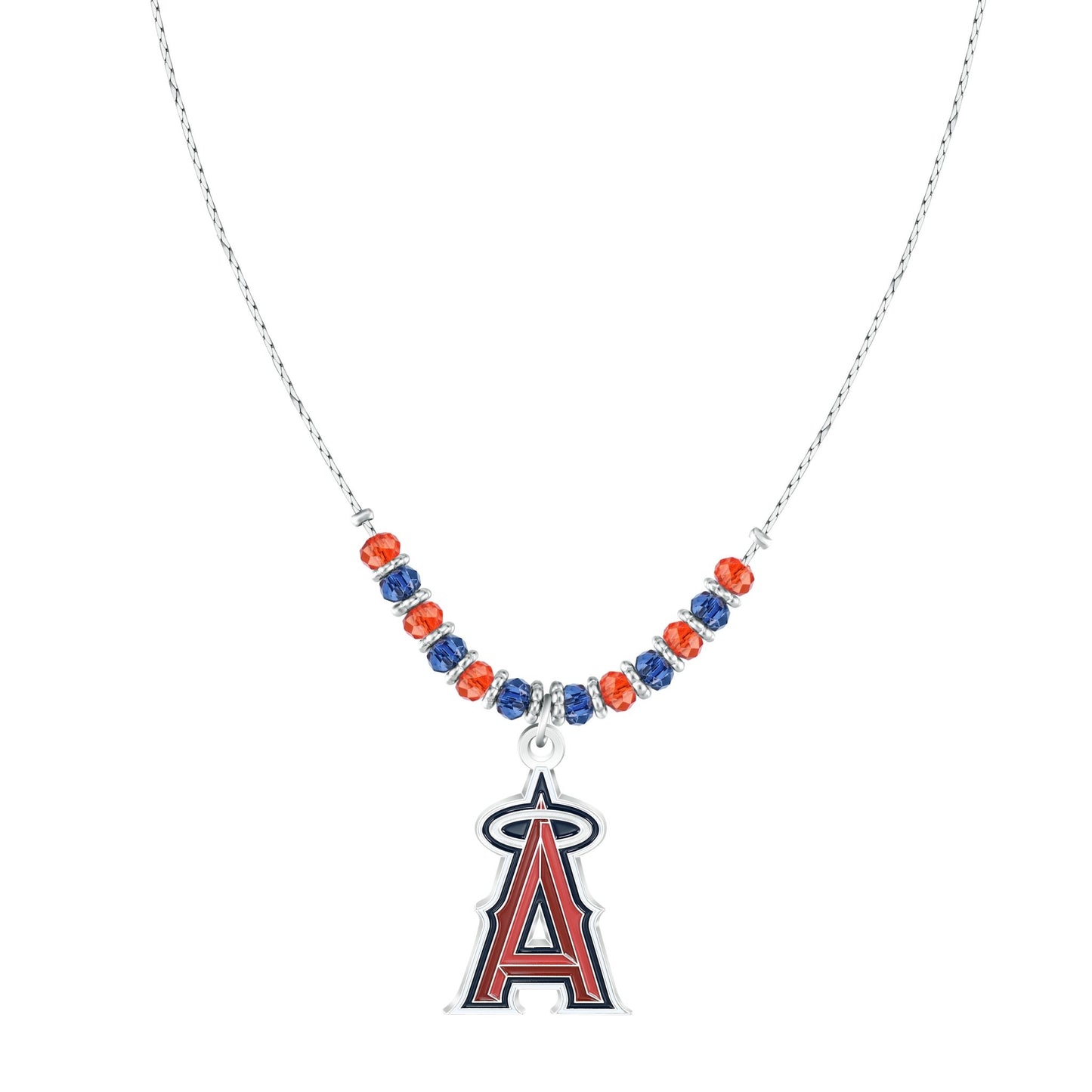 MLB Beaded Cobra Chain Necklace - Gamedays Gear - Los Angeles Angels