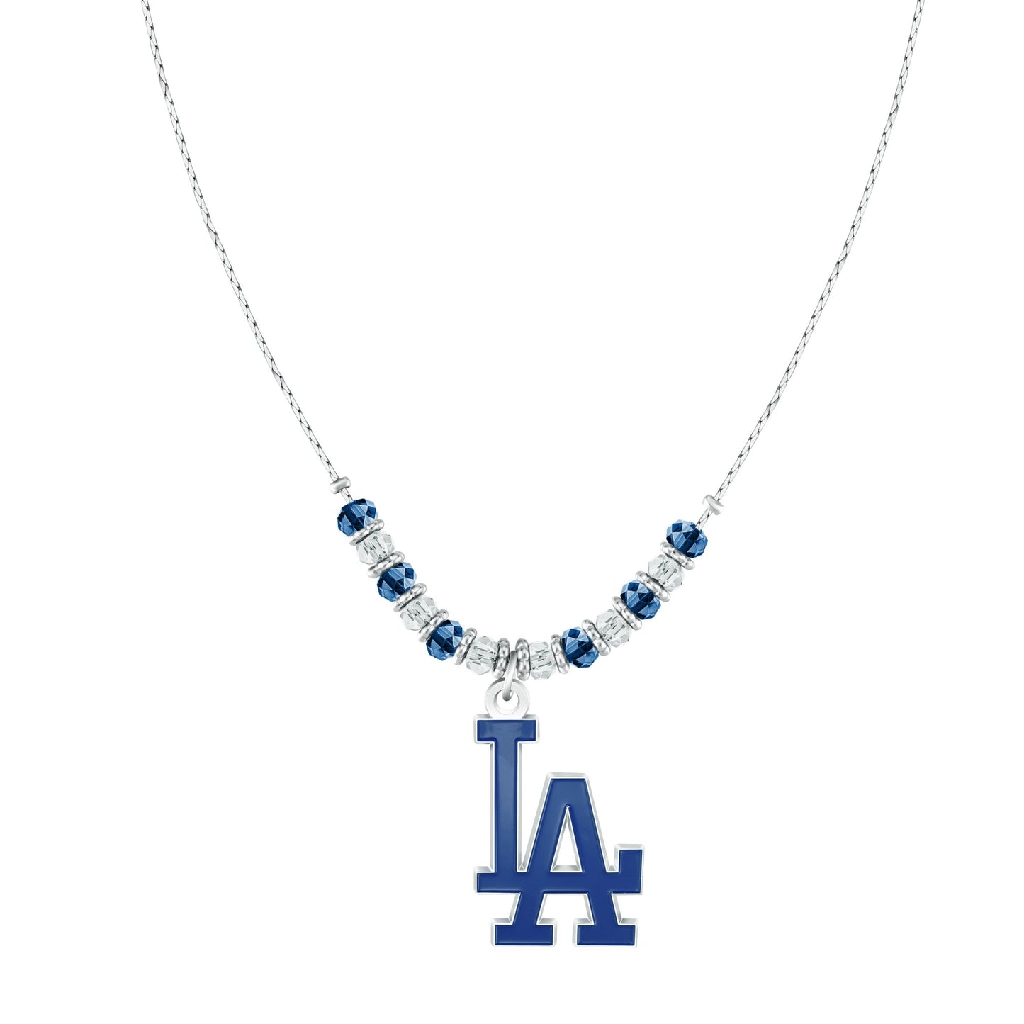 MLB Beaded Cobra Chain Necklace - Gamedays Gear - Los Angeles Dodgers