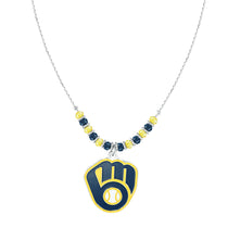 Milwaukee Brewers Beaded Cobra Chain Necklace
