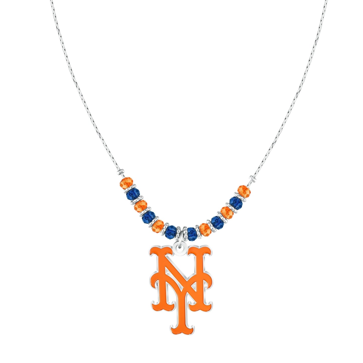 MLB Beaded Cobra Chain Necklace - Gamedays Gear - New York Mets