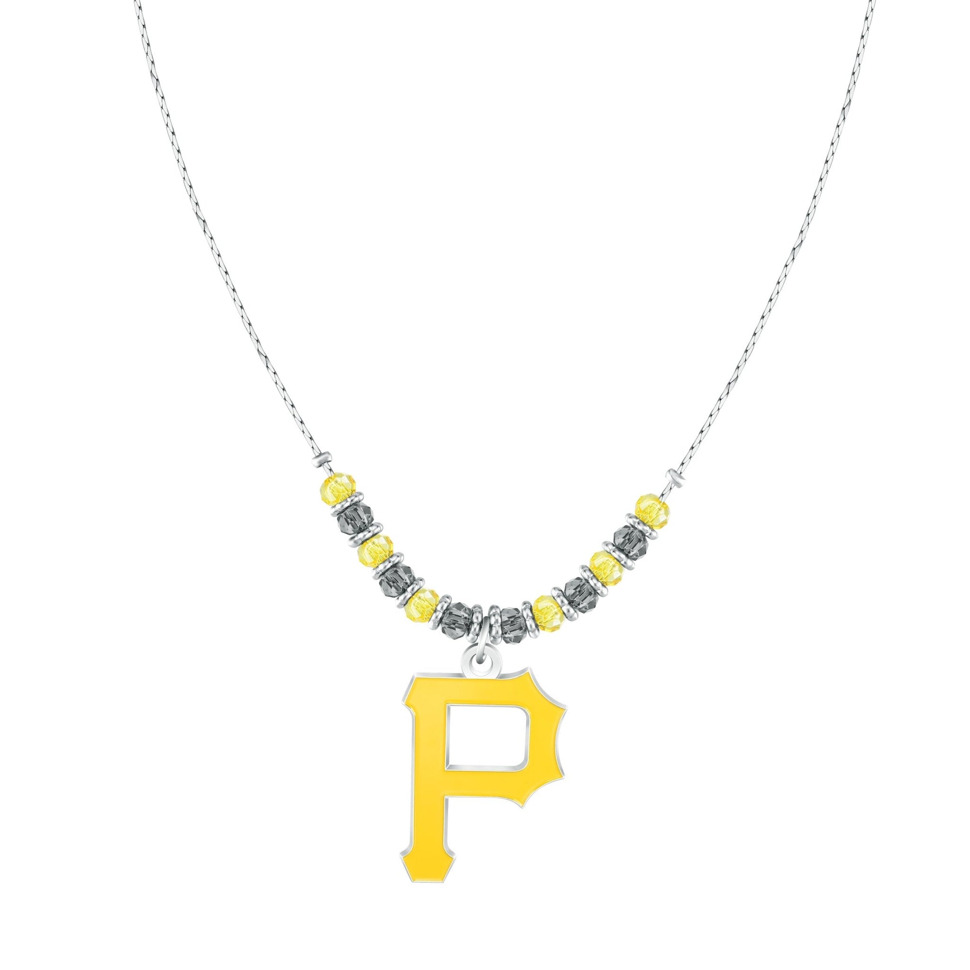 MLB Beaded Cobra Chain Necklace - Gamedays Gear - Pittsburgh Pirates