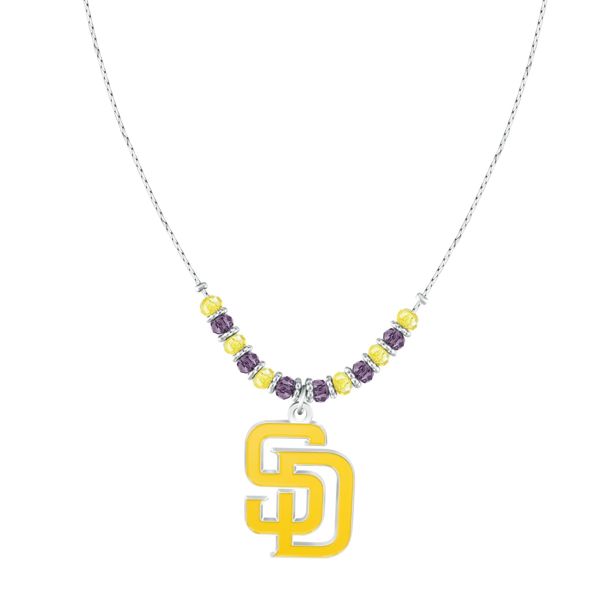 MLB Beaded Cobra Chain Necklace - Gamedays Gear - San Diego Padres