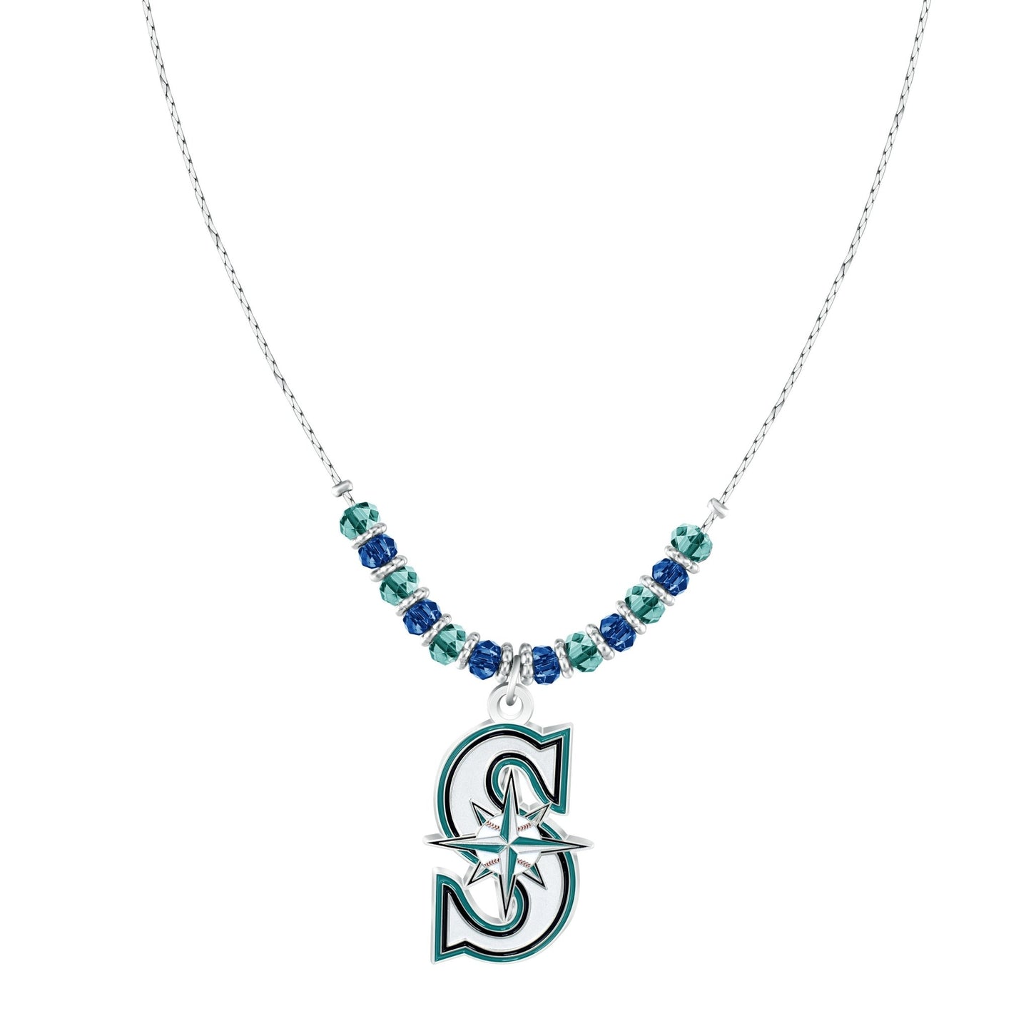 MLB Beaded Cobra Chain Necklace - Gamedays Gear - Seattle Mariners