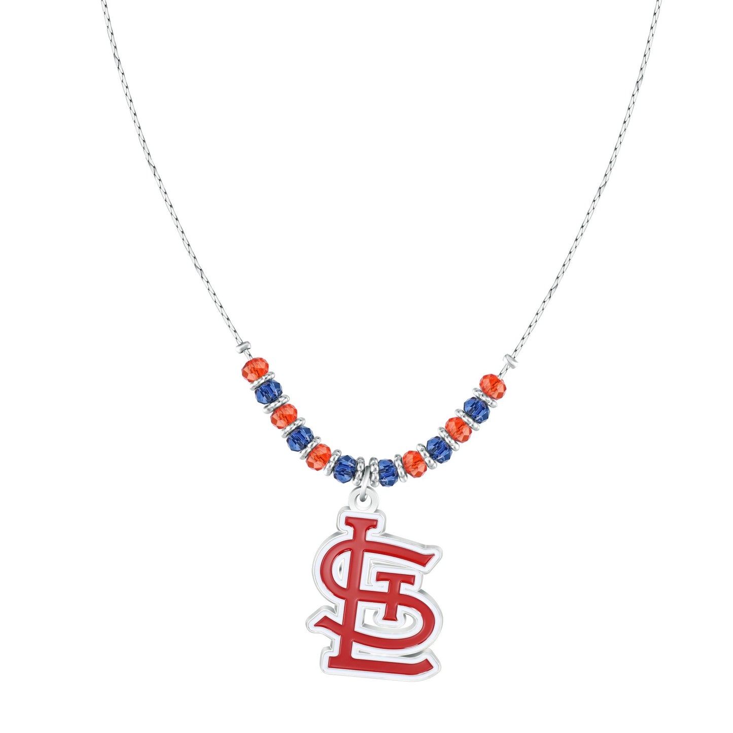 MLB Beaded Cobra Chain Necklace - Gamedays Gear - St. Louis Cardinals