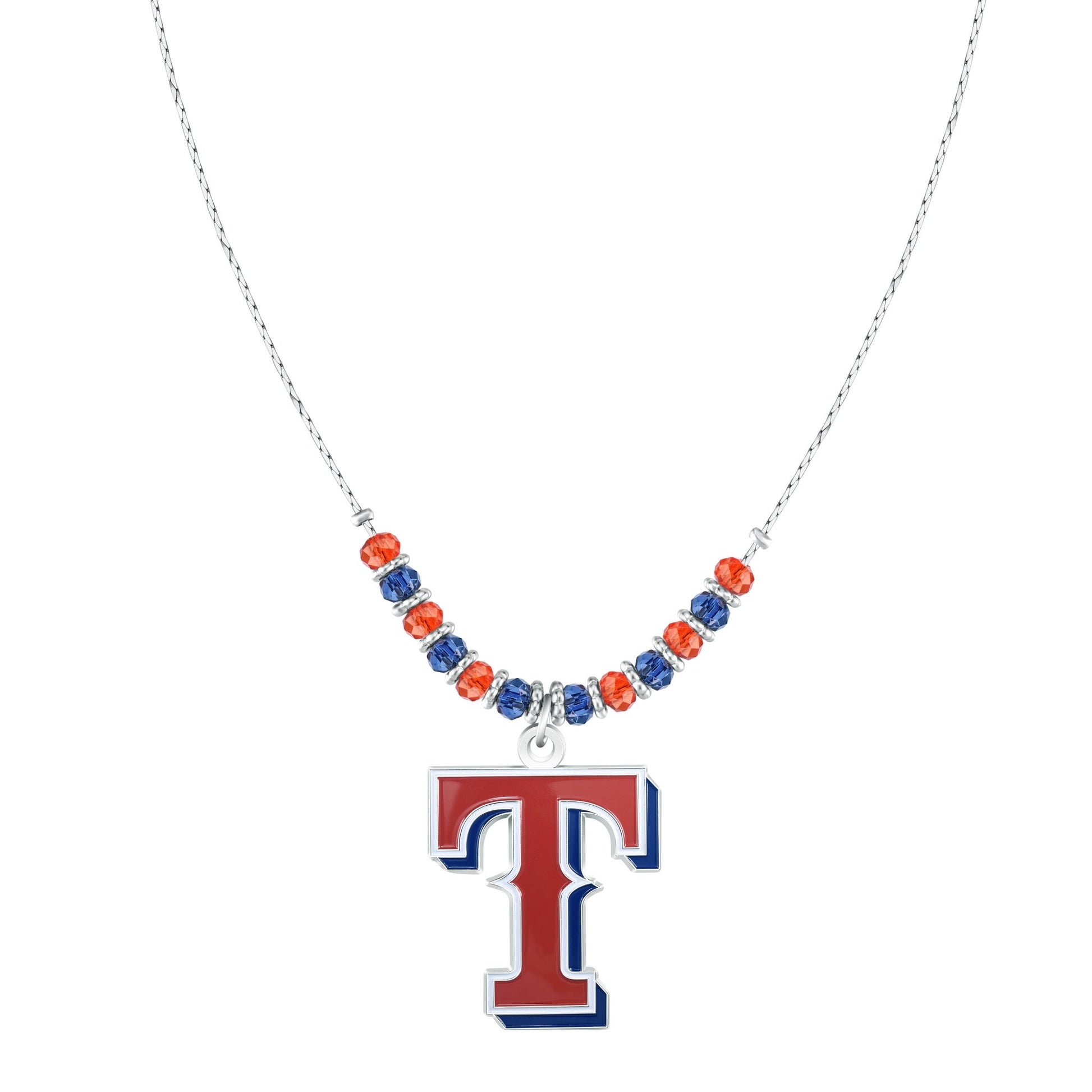 MLB Beaded Cobra Chain Necklace - Gamedays Gear - Texas Rangers