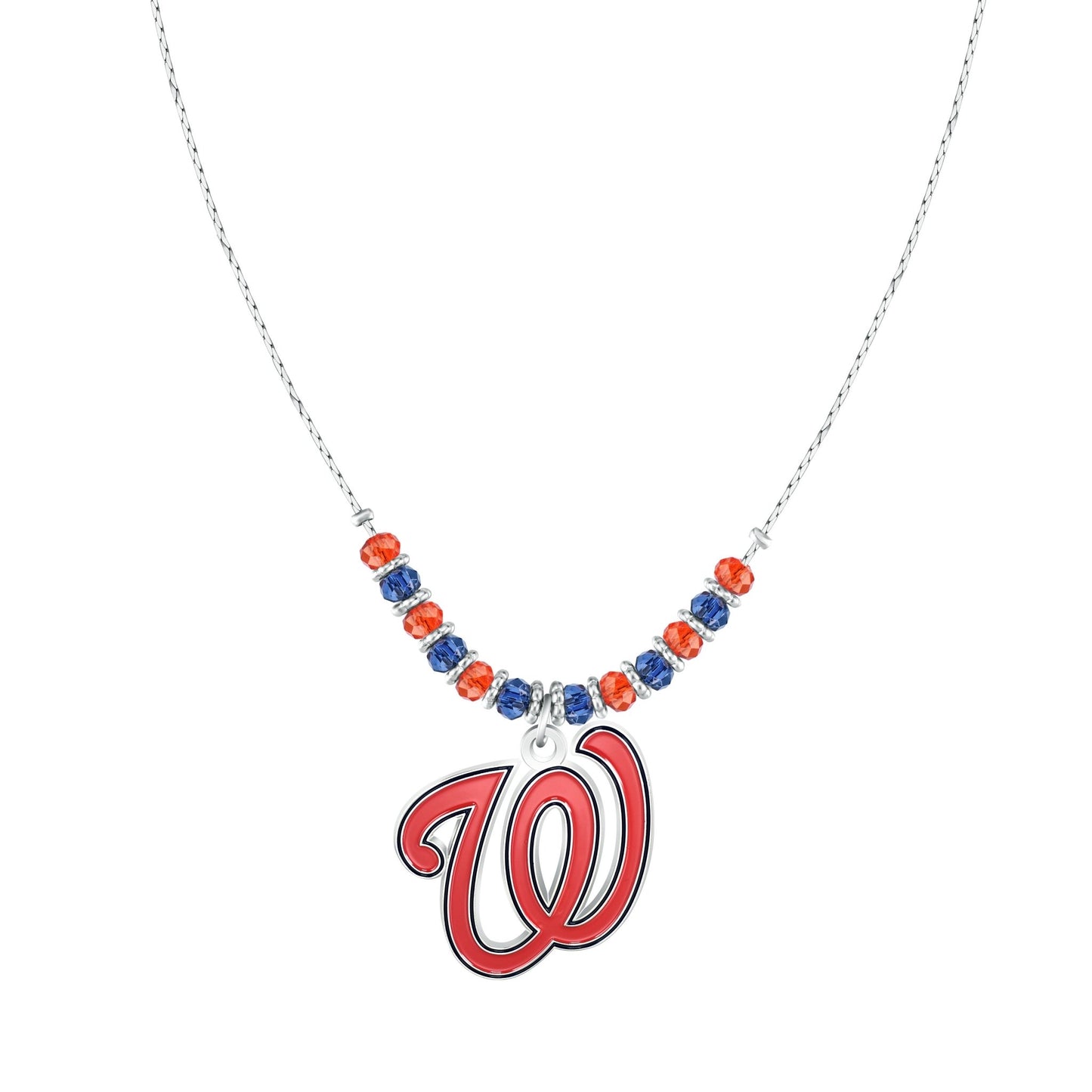 MLB Beaded Cobra Chain Necklace - Gamedays Gear - Washington Nationals