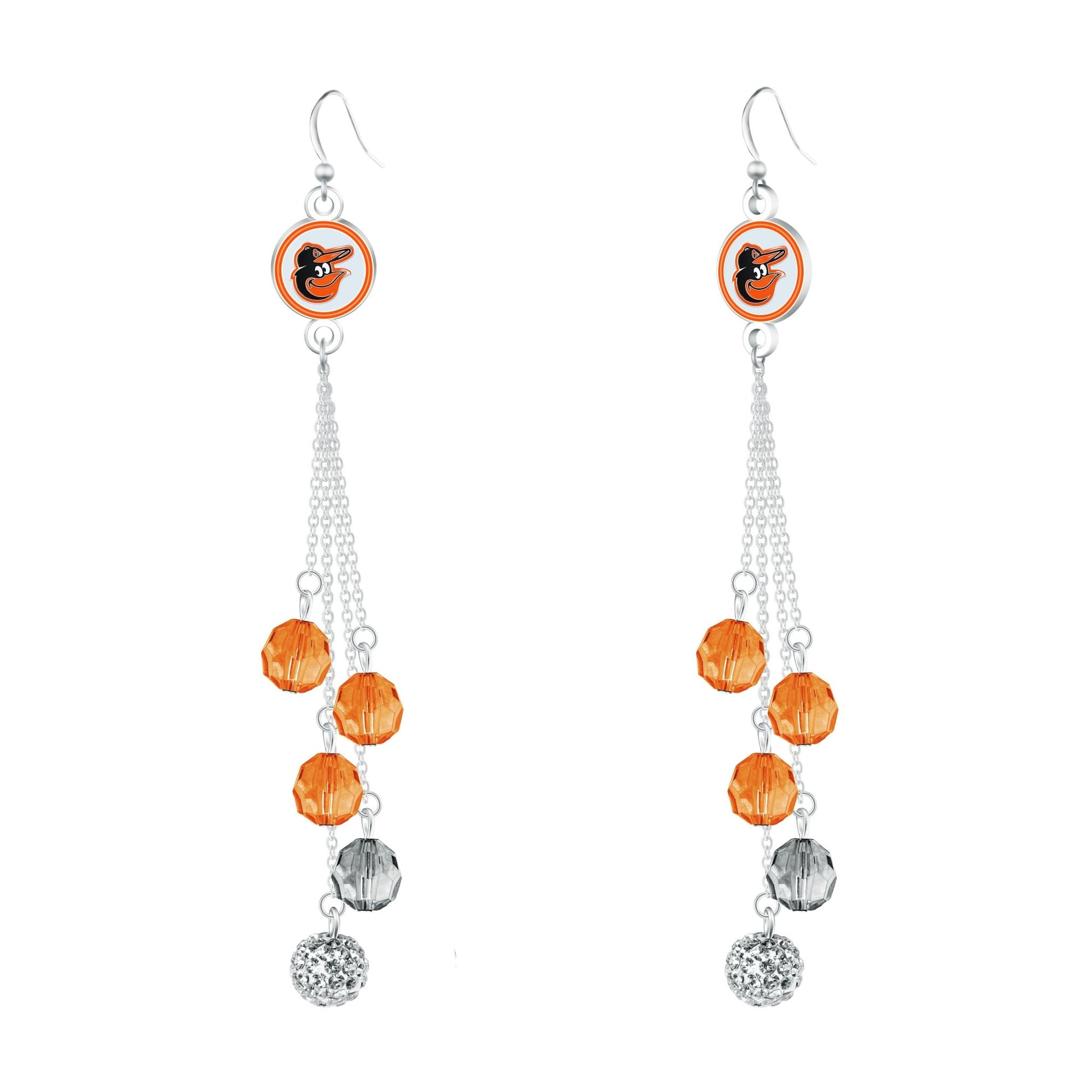 MLB Beaded Dangle Earrings - Gamedays Gear - Baltimore Orioles