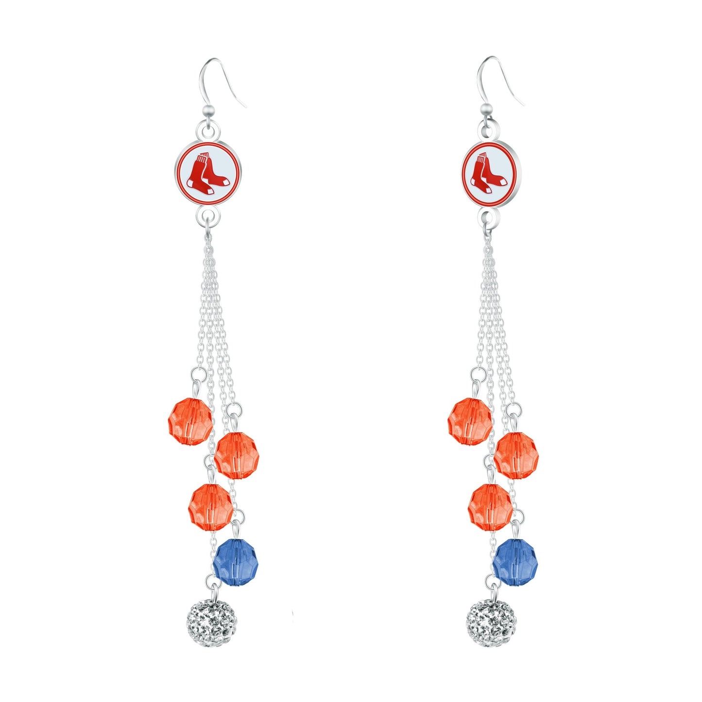 MLB Beaded Dangle Earrings - Gamedays Gear - Boston Red Sox