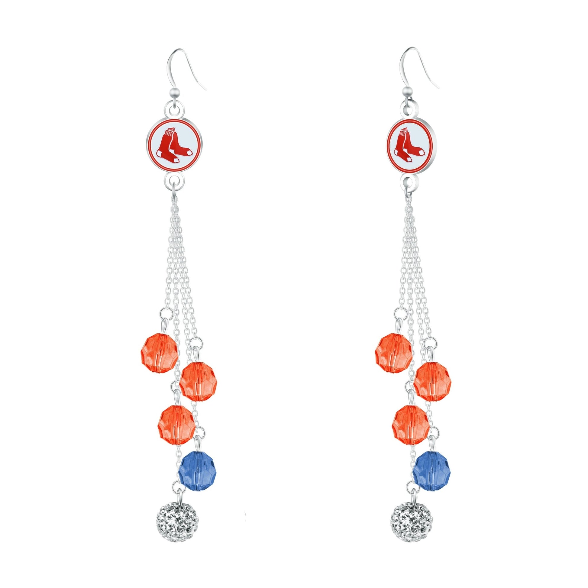 MLB Beaded Dangle Earrings - Gamedays Gear - Boston Red Sox