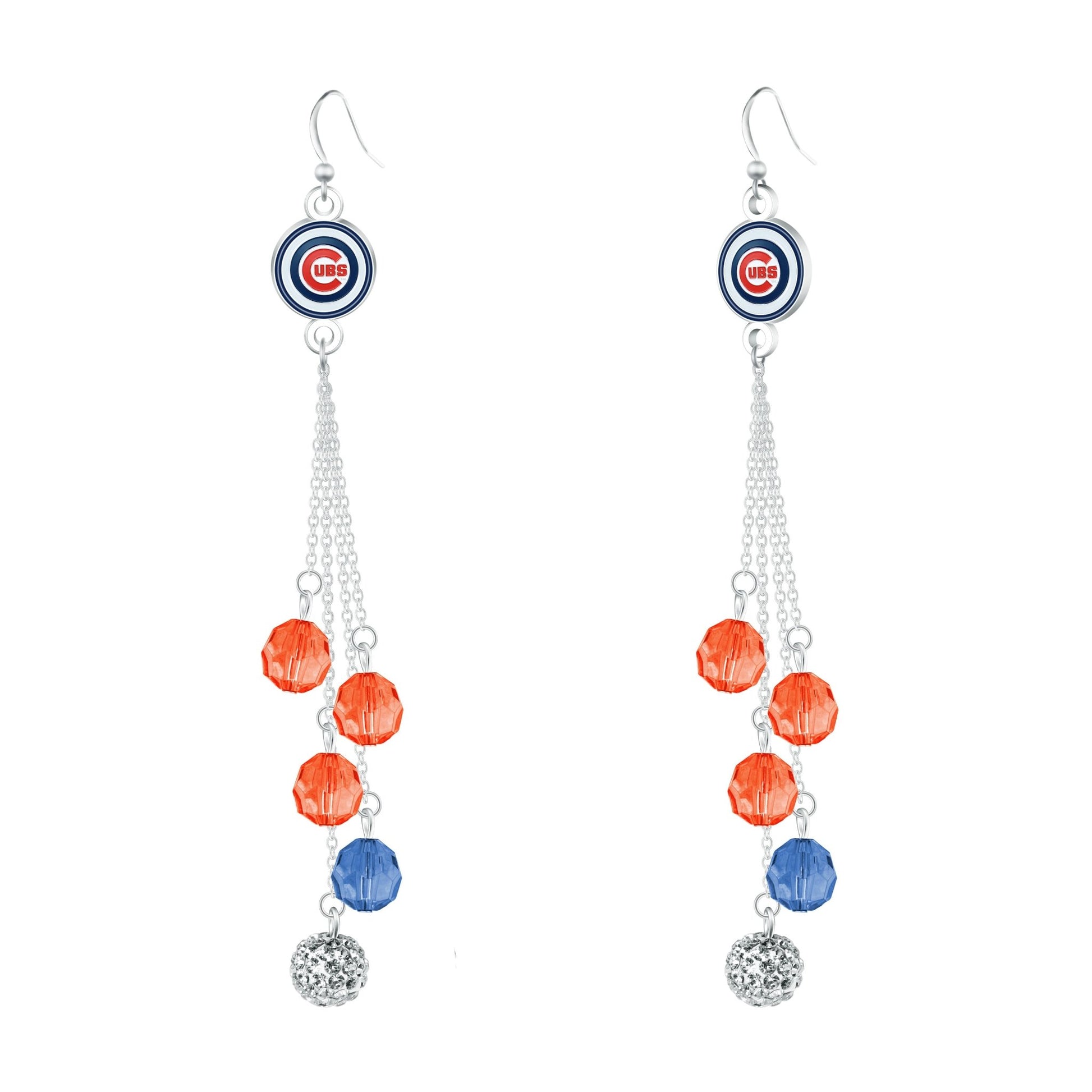 MLB Beaded Dangle Earrings - Gamedays Gear - Chicago Cubs