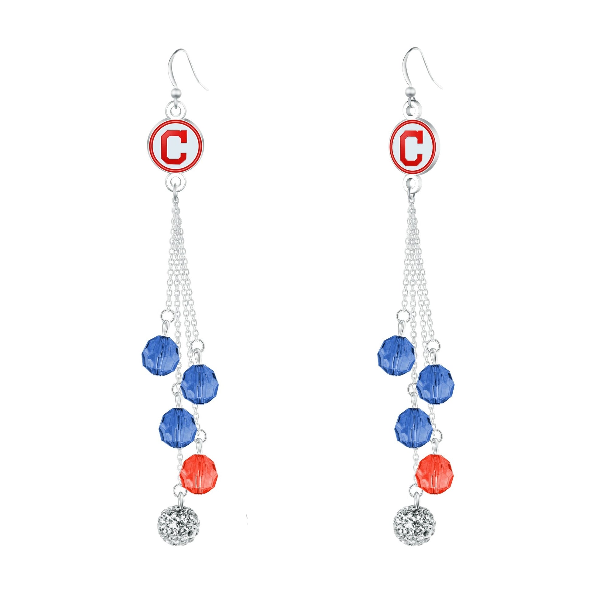 MLB Beaded Dangle Earrings - Gamedays Gear - Cleveland Guardians