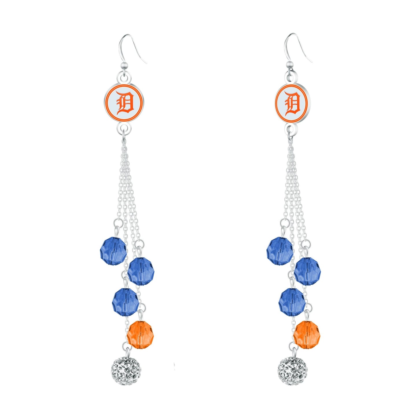 MLB Beaded Dangle Earrings - Gamedays Gear - Detroit Tigers