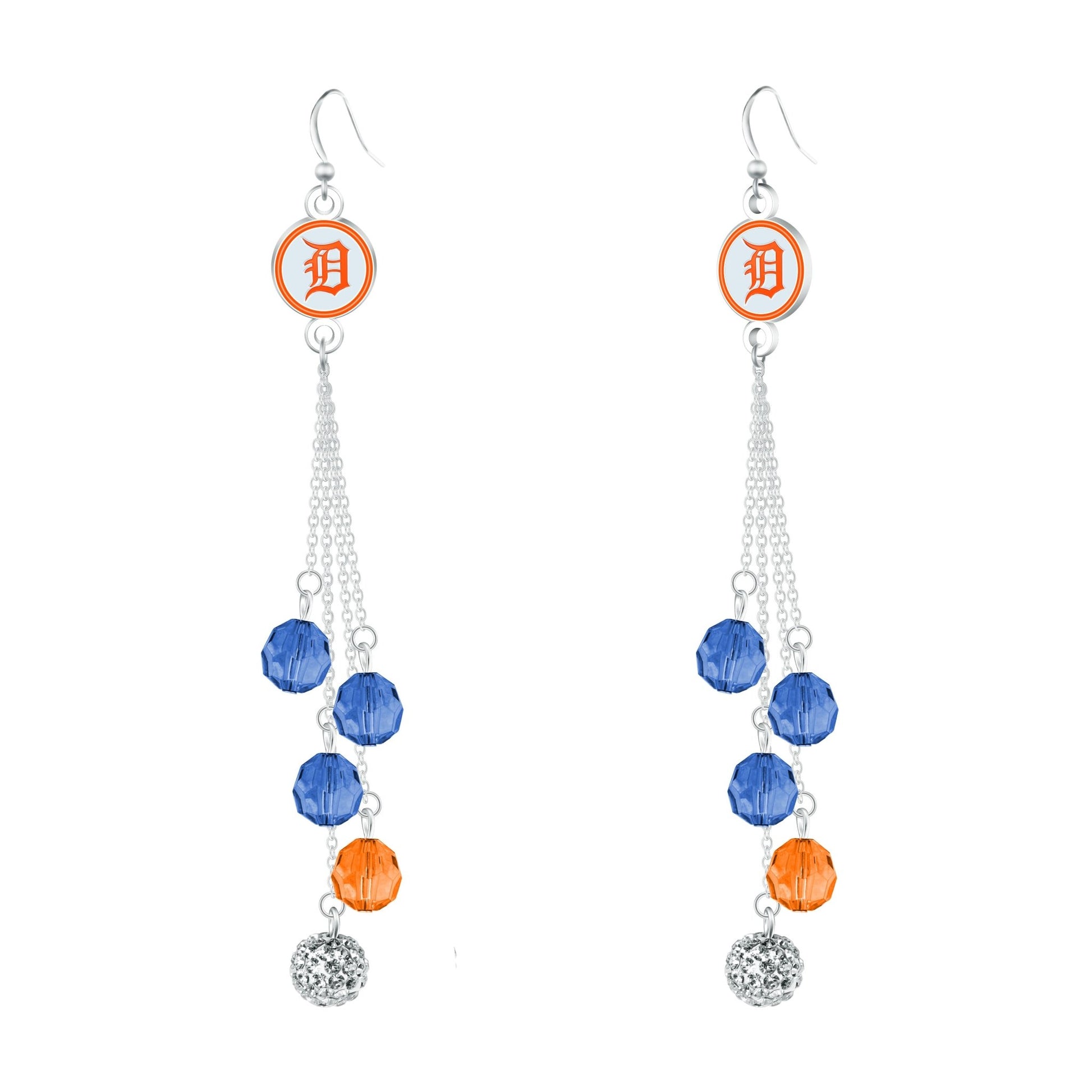 MLB Beaded Dangle Earrings - Gamedays Gear - Detroit Tigers