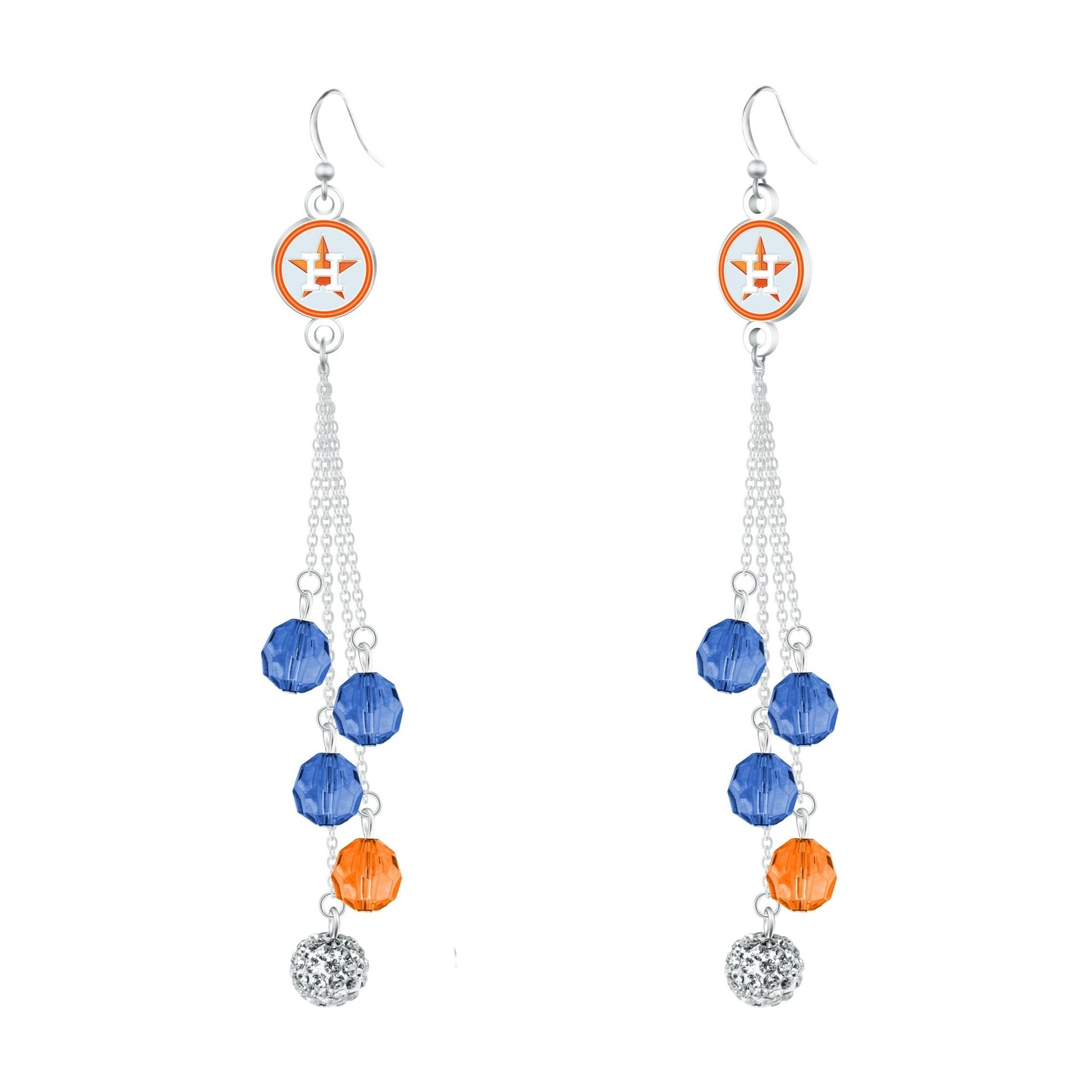 MLB Beaded Dangle Earrings - Gamedays Gear - Houston Astros