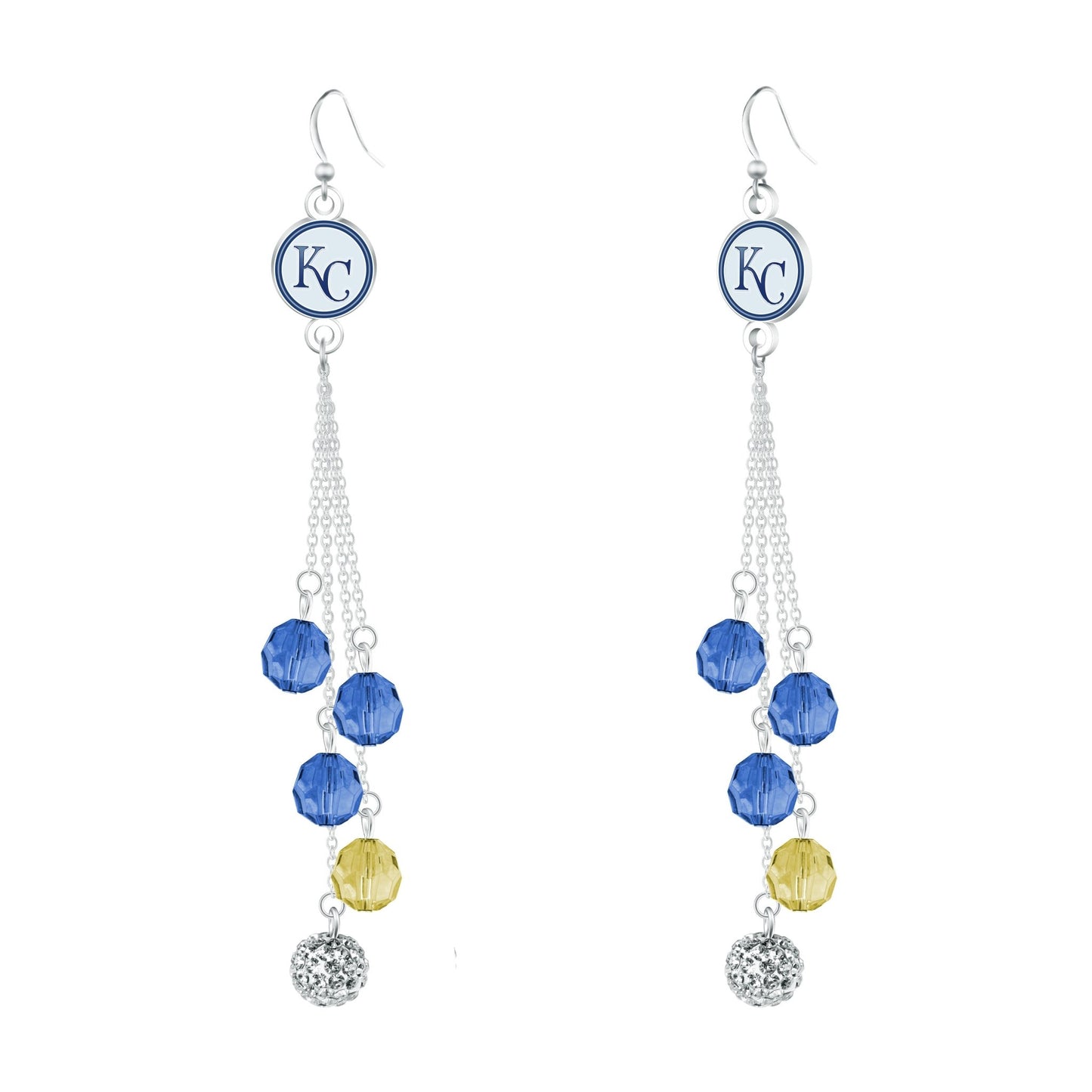 MLB Beaded Dangle Earrings - Gamedays Gear - Kansas City Royals