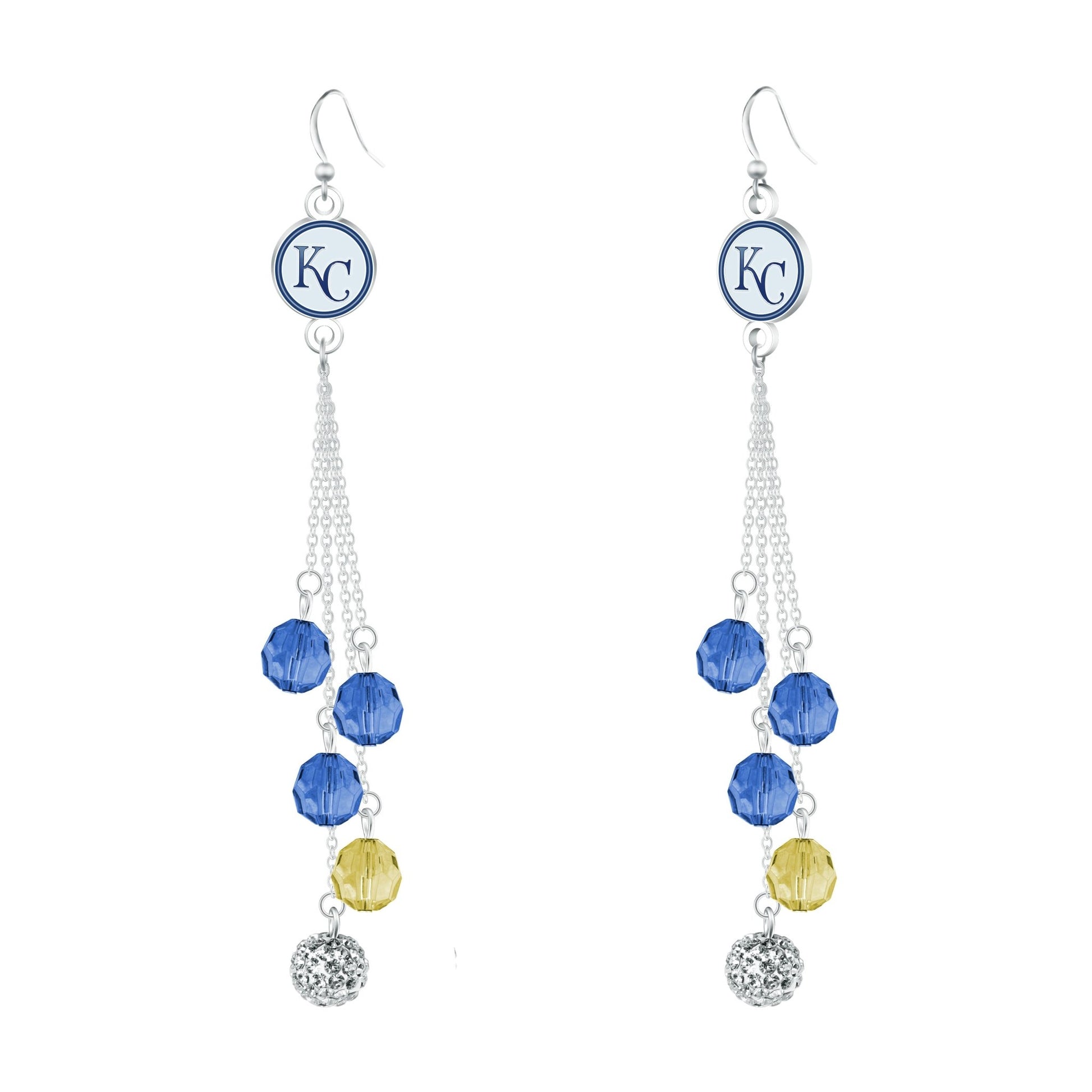 MLB Beaded Dangle Earrings - Gamedays Gear - Kansas City Royals